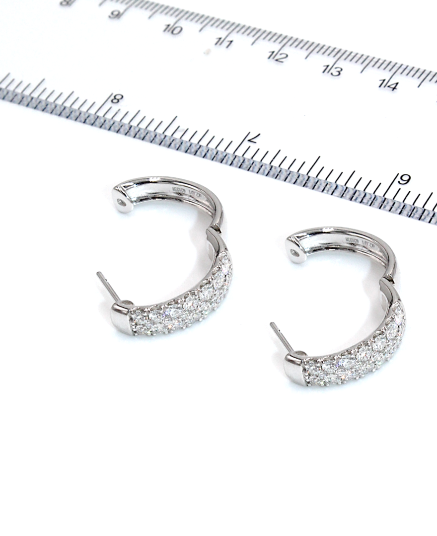 Simon G. LE4391 Pave Set Diamond Earrings 2.01 Carats