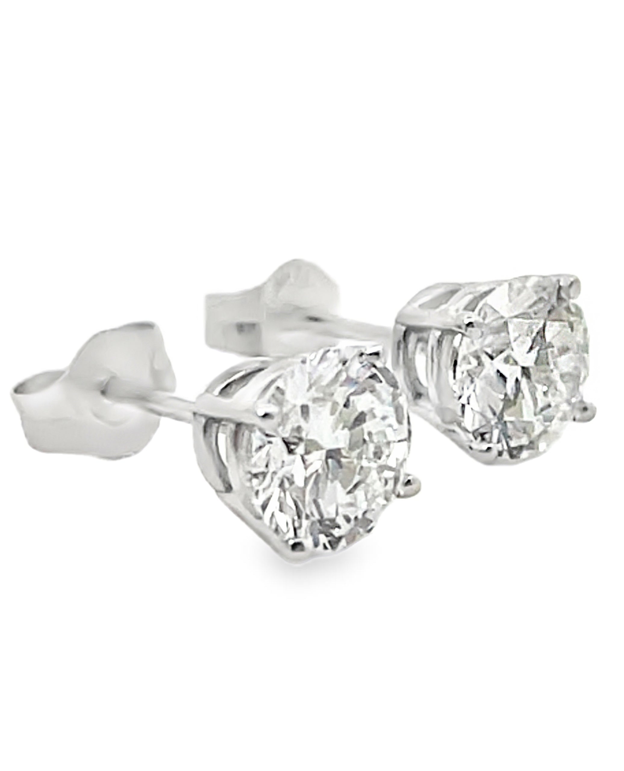 14K White Gold Lab Grown Diamond Stud Earrings