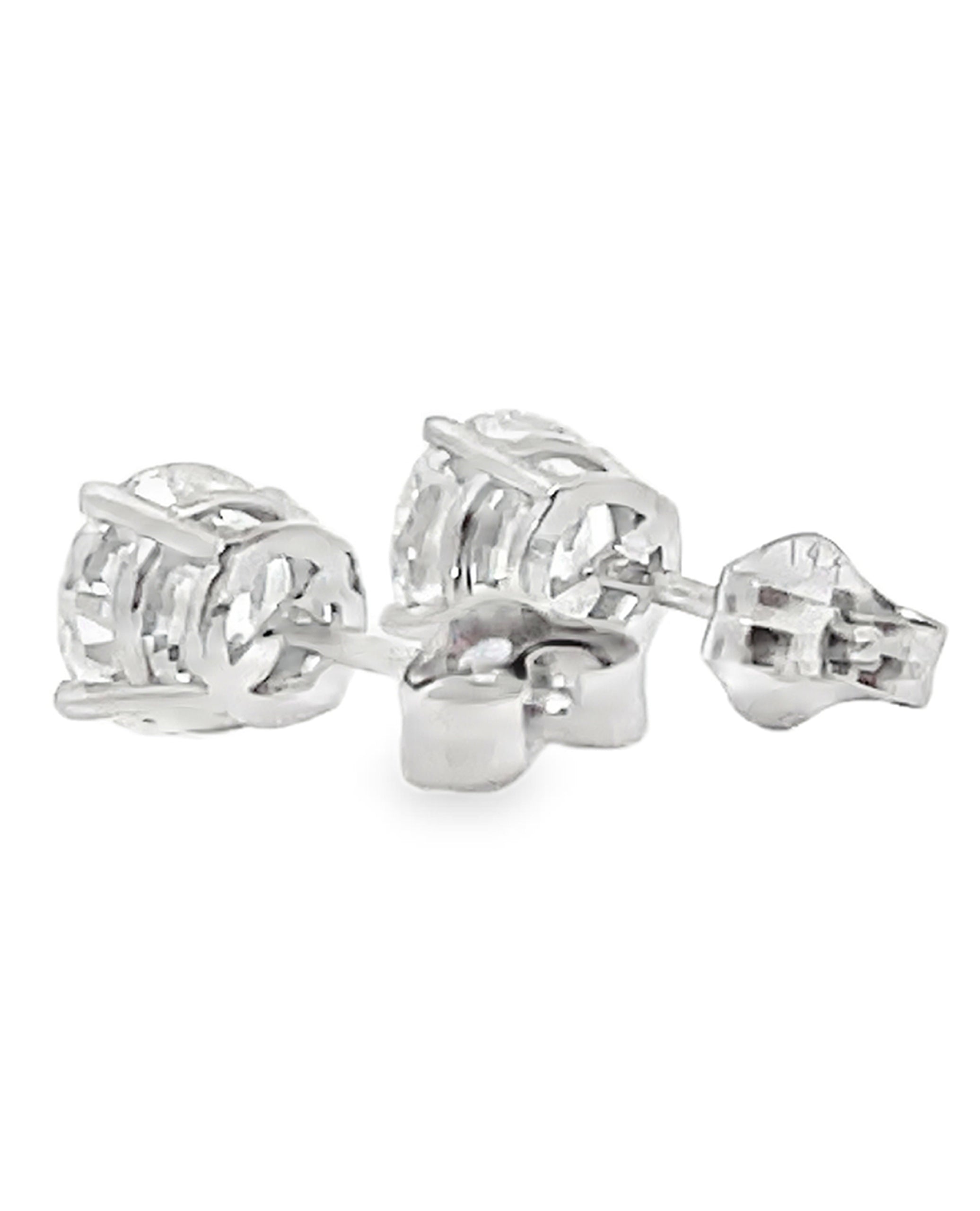 14K White Gold Lab Grown Diamond Stud Earrings