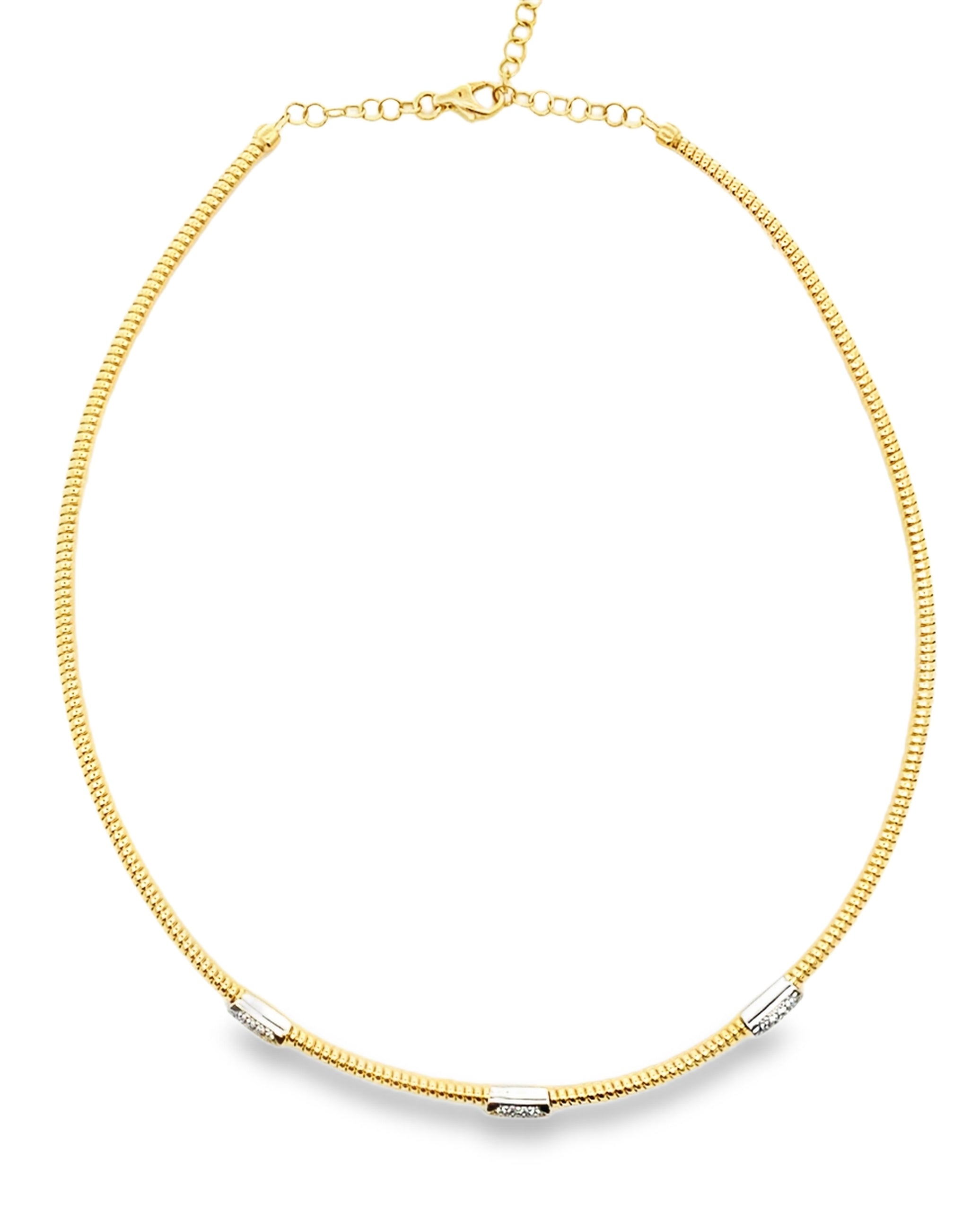Simon G. LN4051-Y 18K Two Tone Necklace with Diamonds