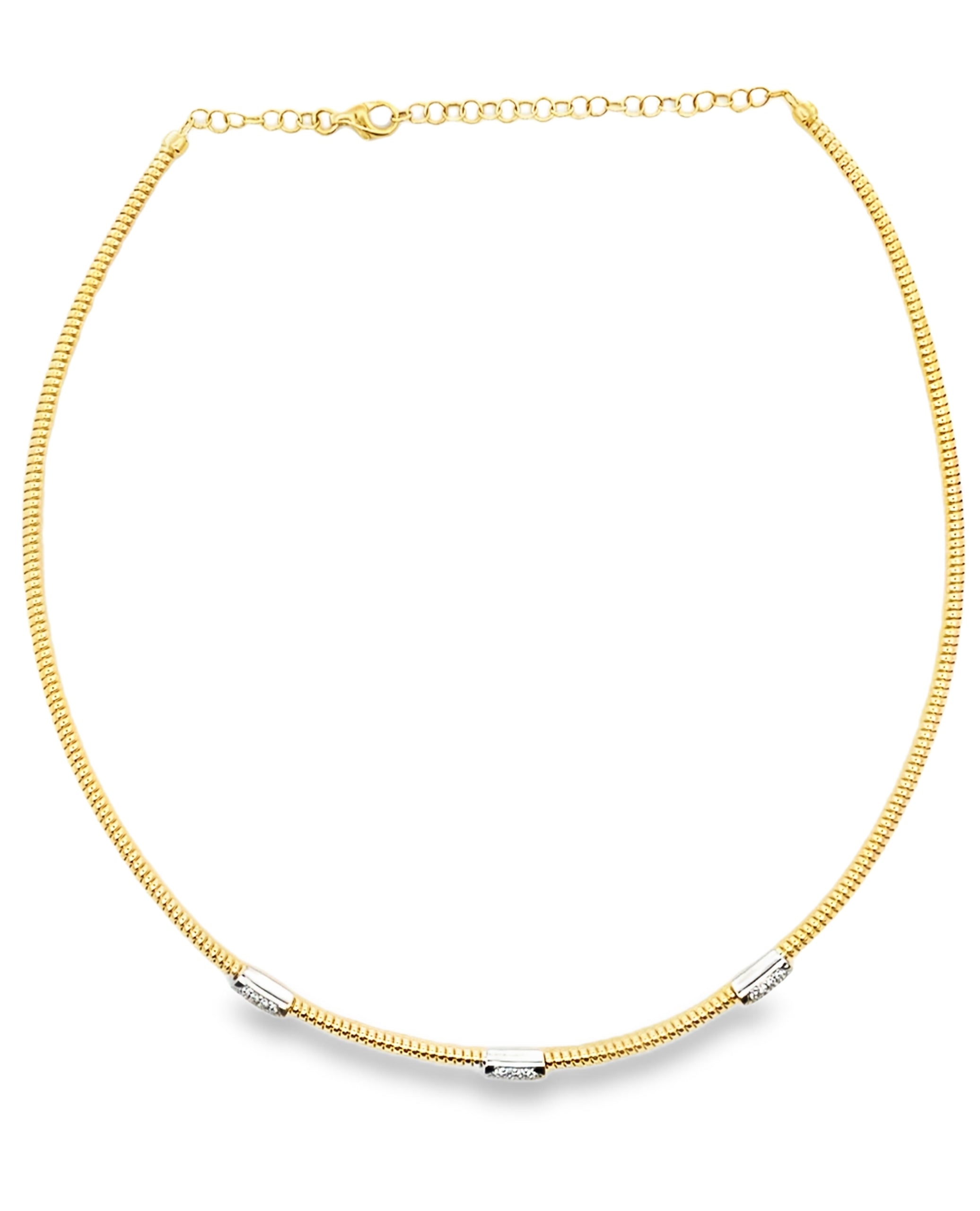 Simon G. LN4051-Y 18K Two Tone Necklace with Diamonds