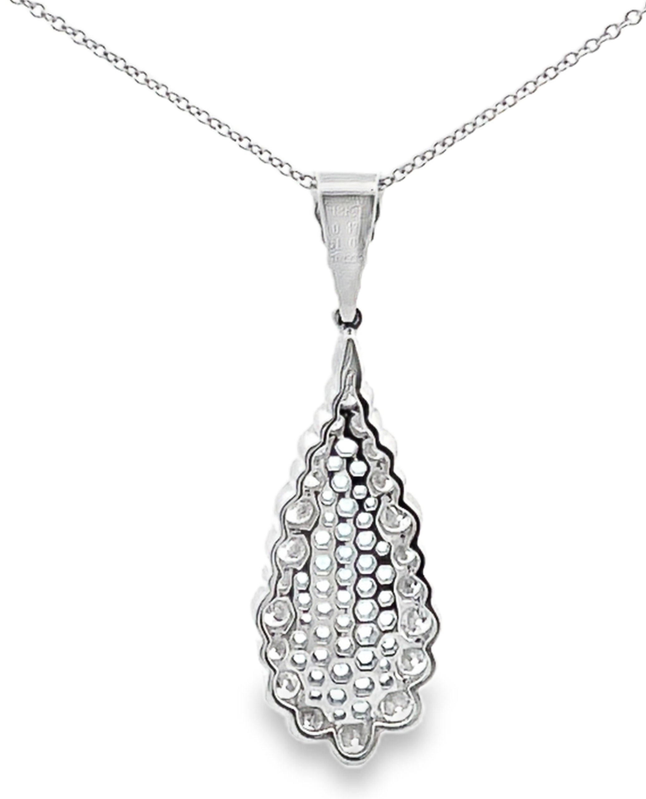 Simon G. LP4311-A 18K White Gold Paraiba Tourmaline and Diamond Pendant Necklace