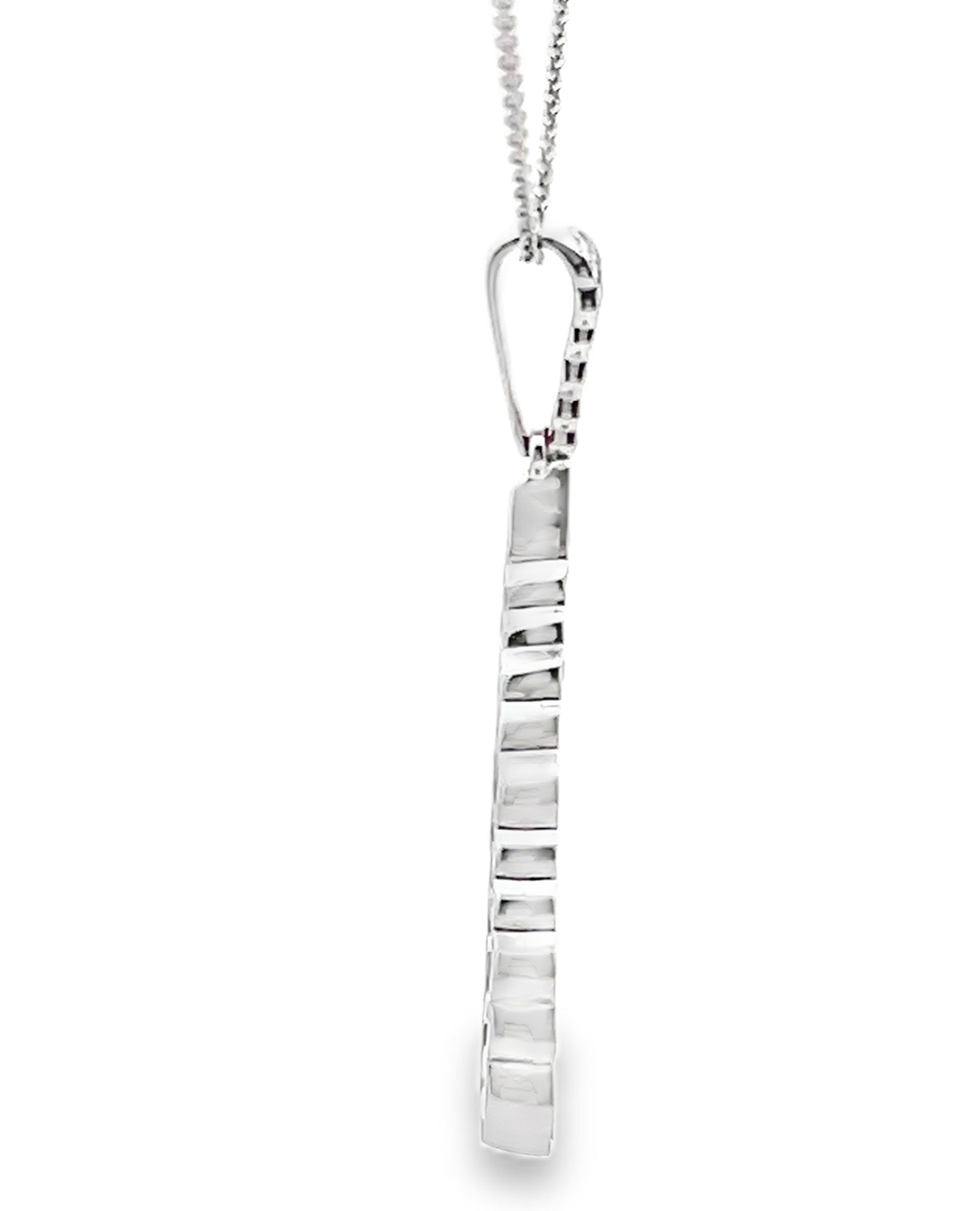 Simon G. LP4311-A 18K White Gold Paraiba Tourmaline and Diamond Pendant Necklace