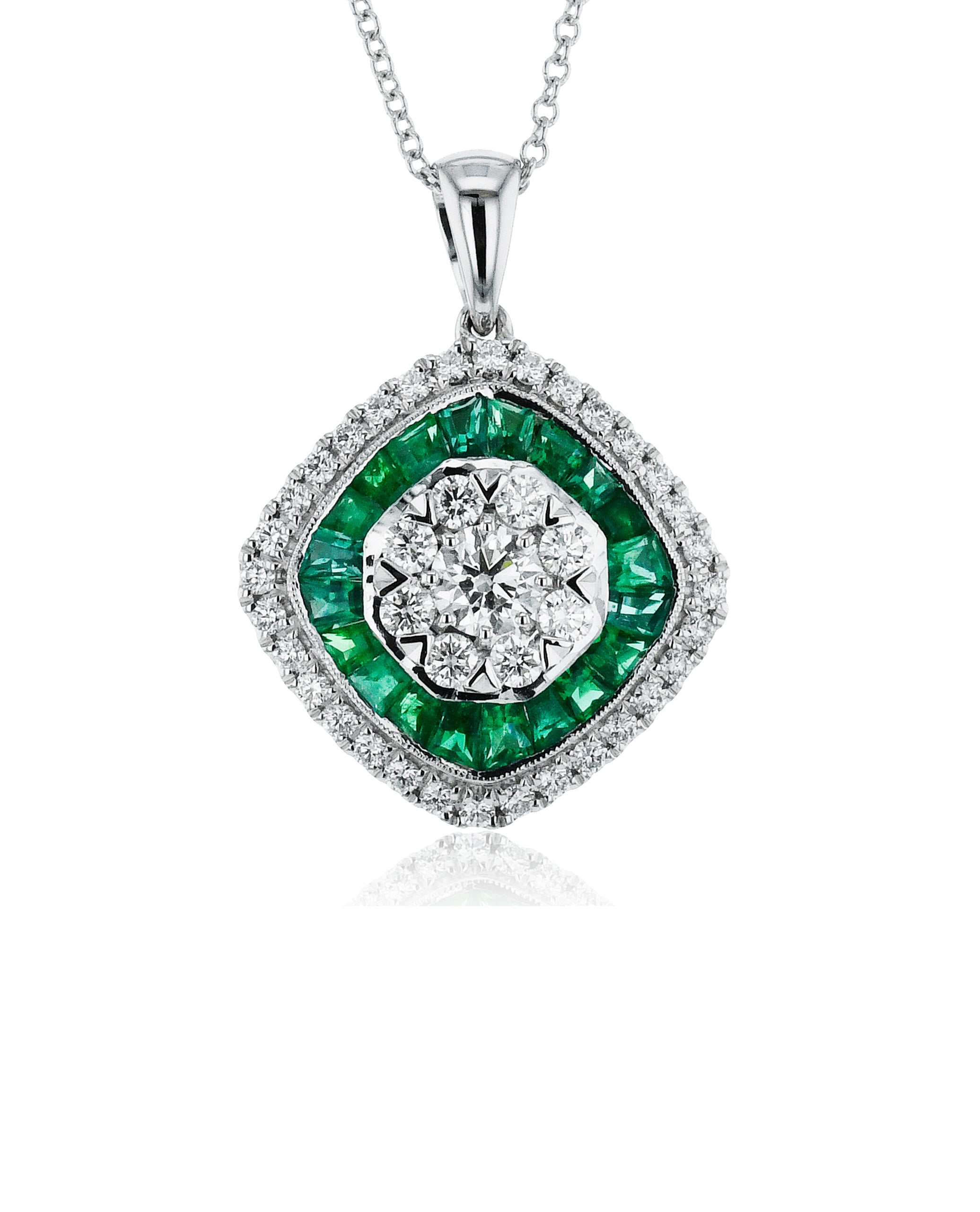 Simon G. LP4799-EM 18K White Gold Necklace