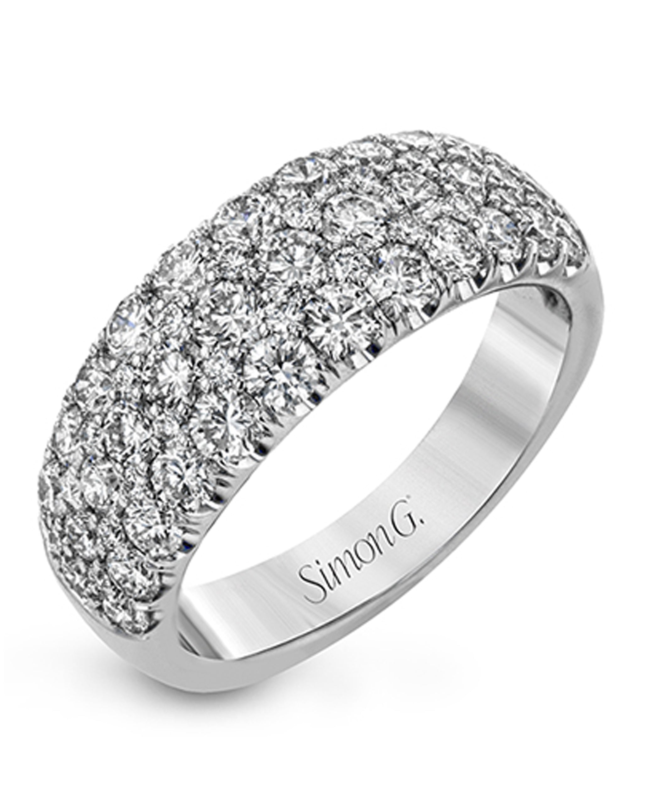 Simon G. LR1174 Pave Set Diamond Band Ring