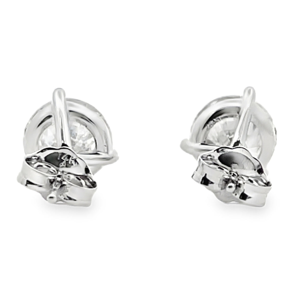14K White Gold Lab Grown Diamond Earrings - 3.06 carats