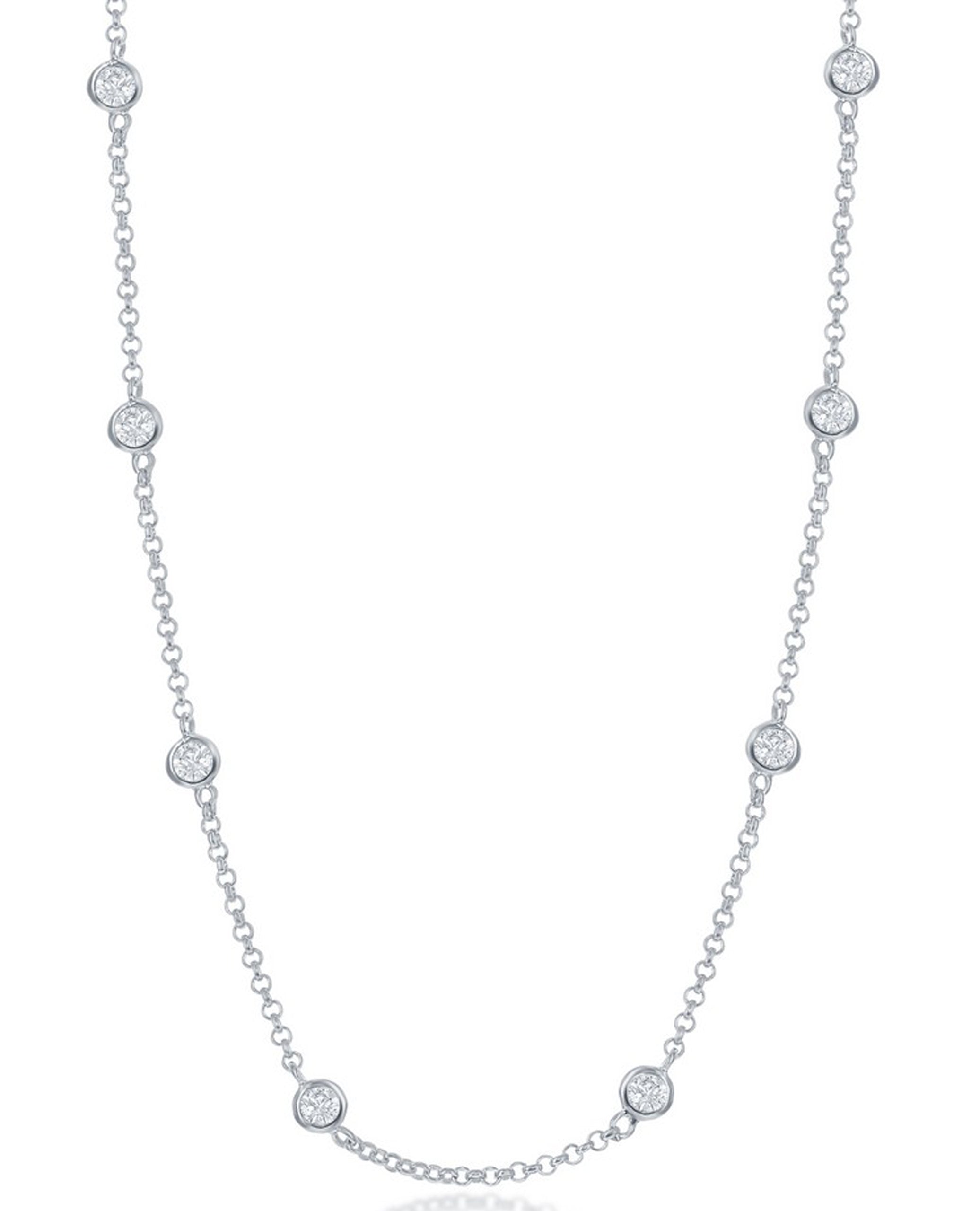 Sterling Silver 'CZ By The Yard' Necklace