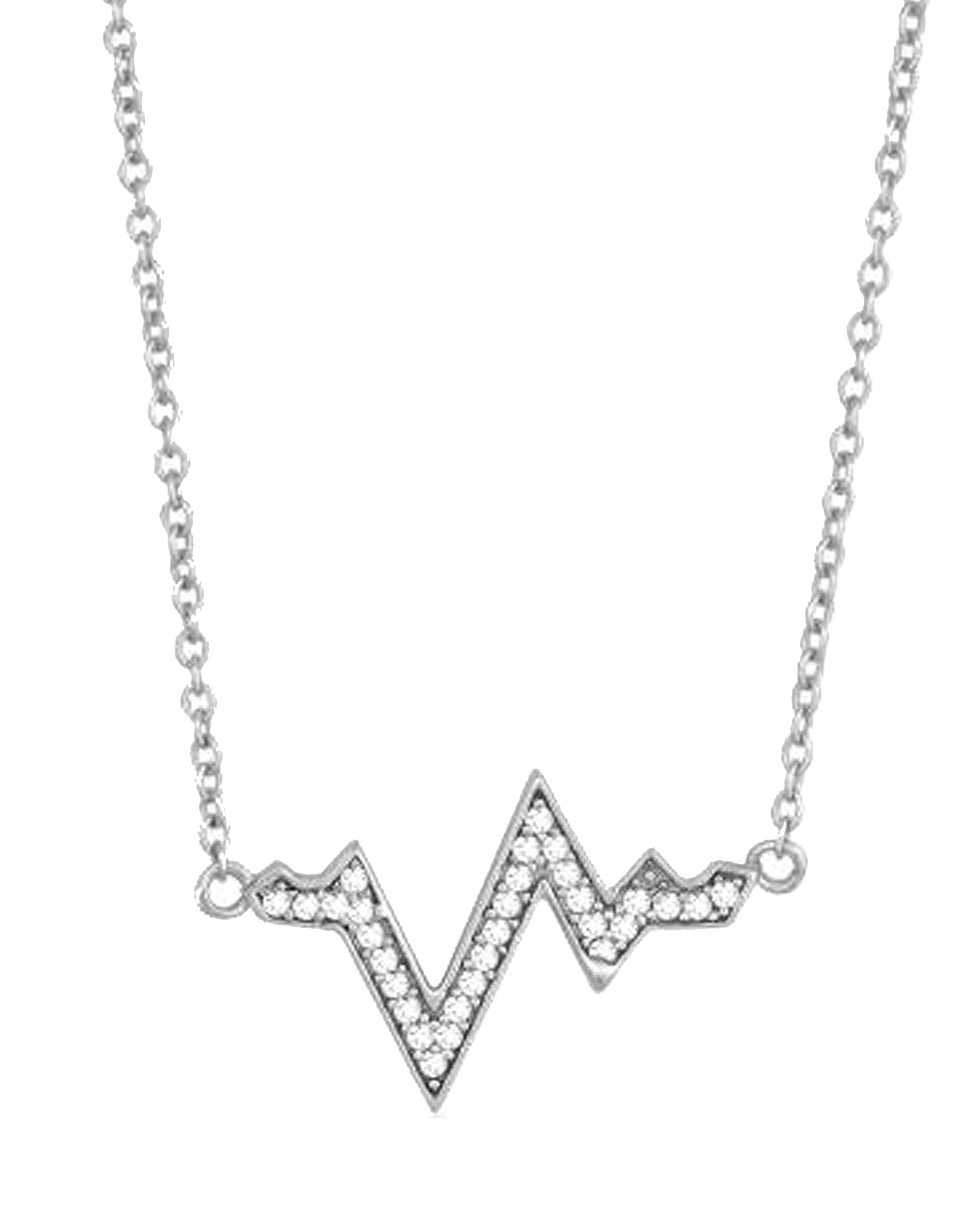 Sterling Silver Heartbeat Necklace