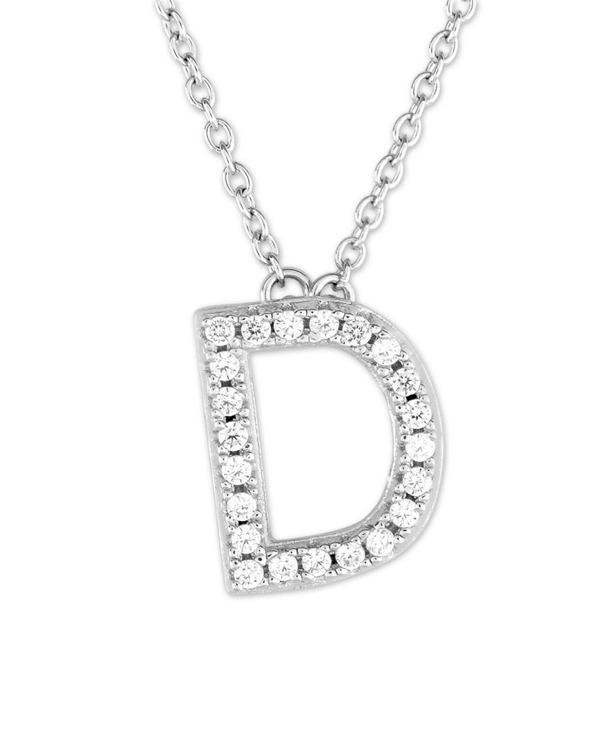 Sterling Silver Letter "D" Initial Necklace
