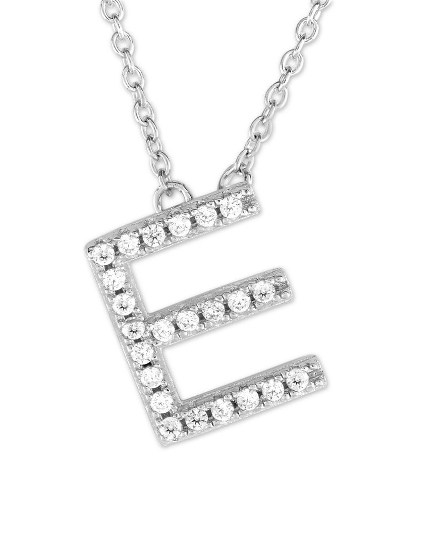 Sterling Silver Letter "E" Initial Necklace