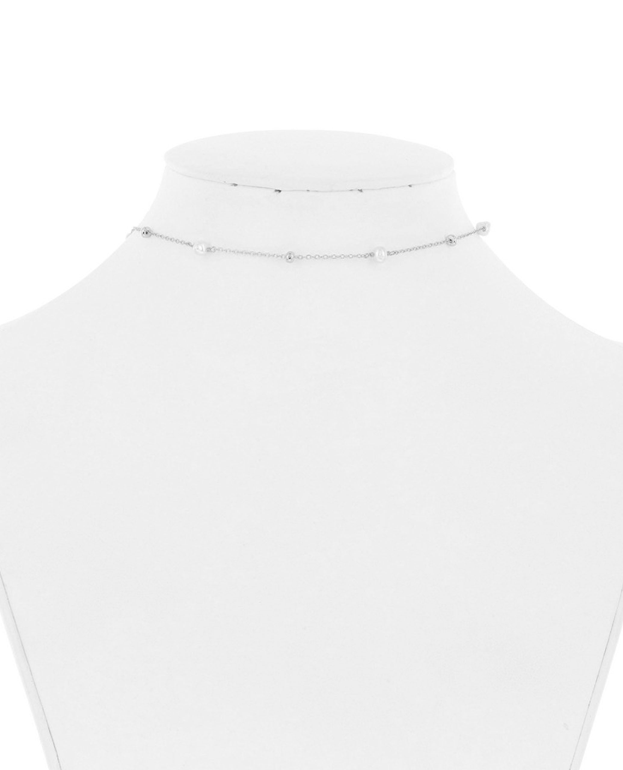 Sterling Silver and Freshwater Pearl Choker Necklace