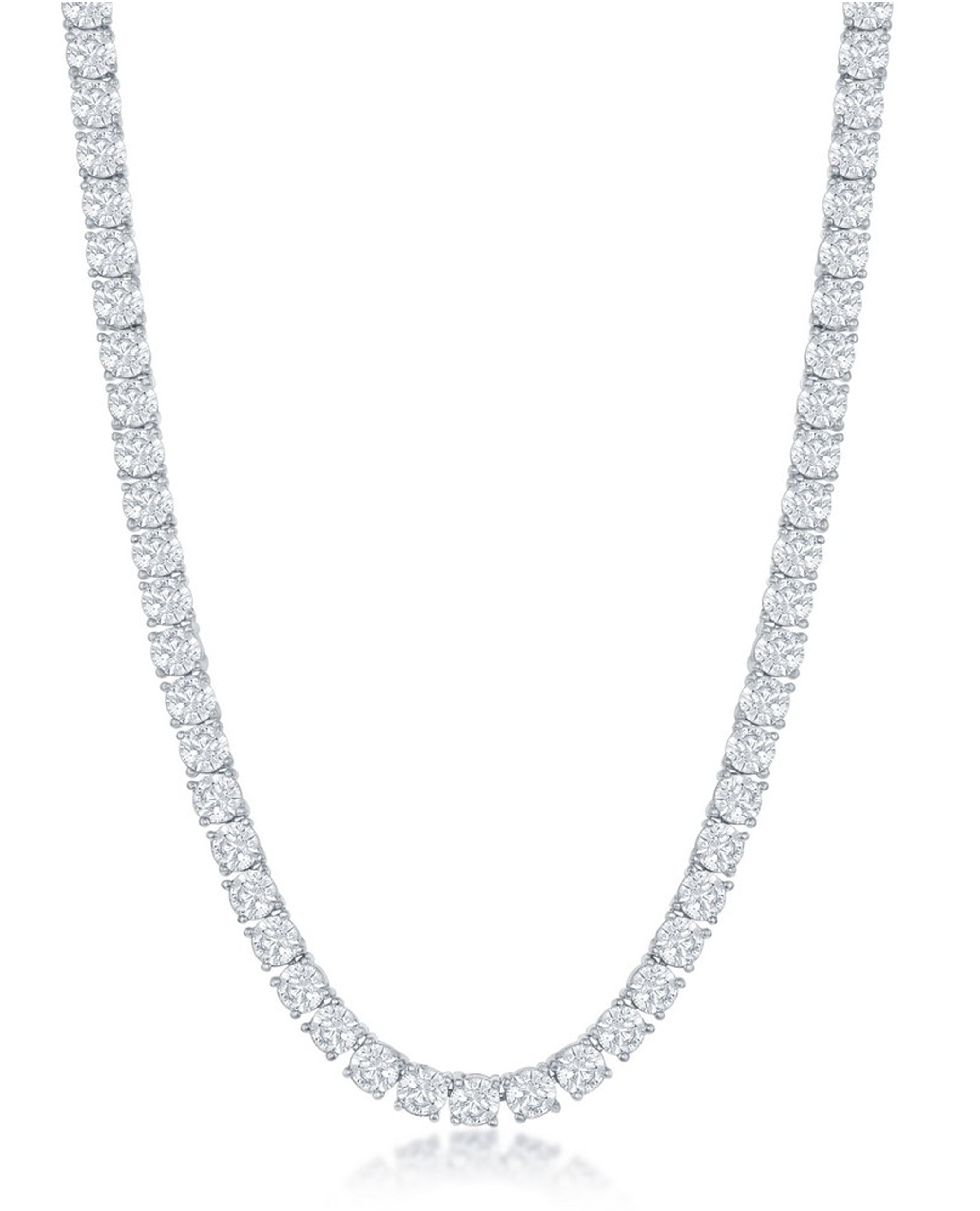 Sterling Silver Tennis Necklace