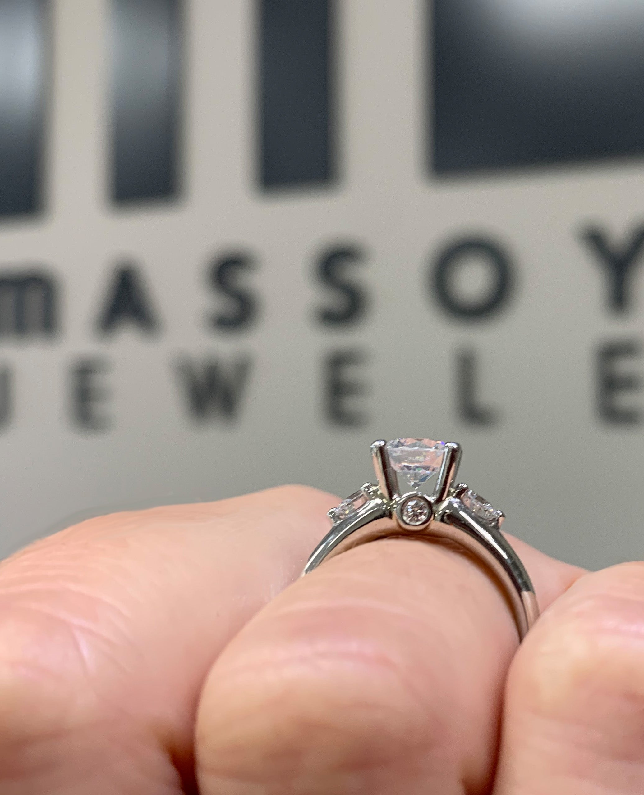 Scott Kay M1082 Contemporary Platinum Engagement Ring with 0.46 Carats