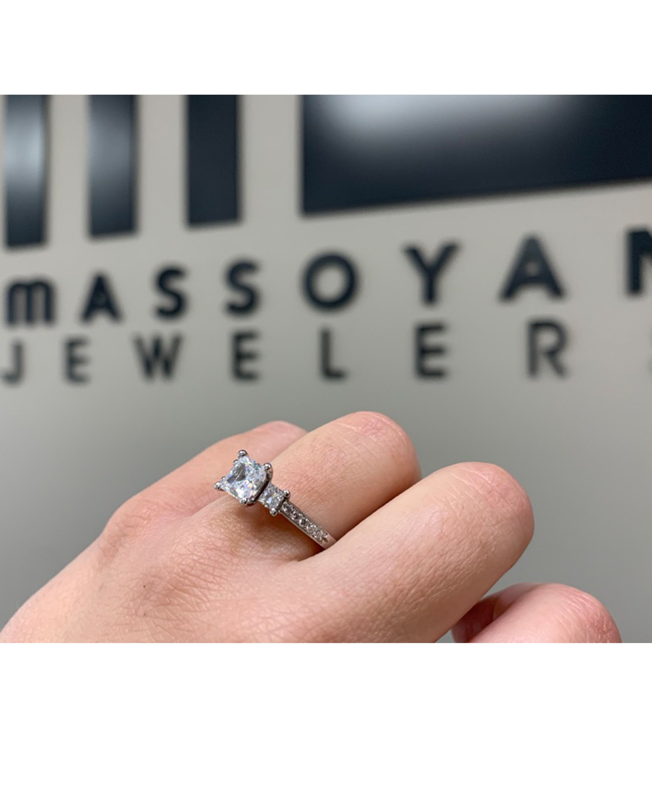 Platinum Scott Kay Crown Engagement Ring