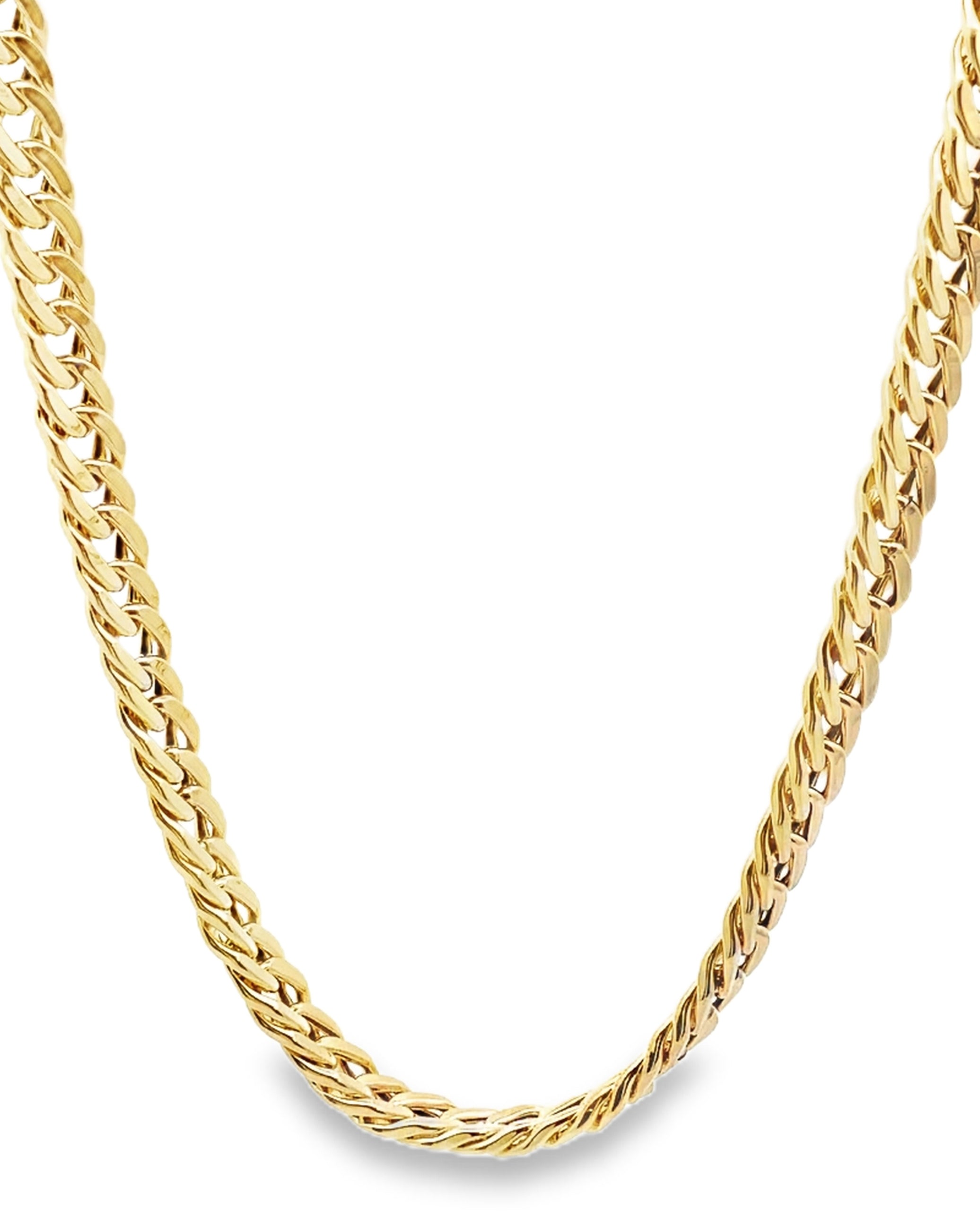 14K Yellow Gold 6.5mm Curb Chain Necklace