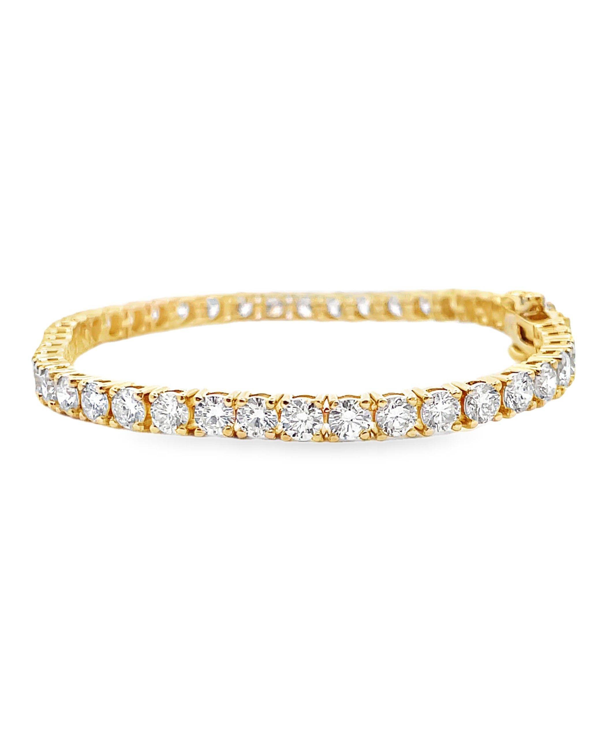 14K Yellow Gold Lab Grown Tennis Bracelet