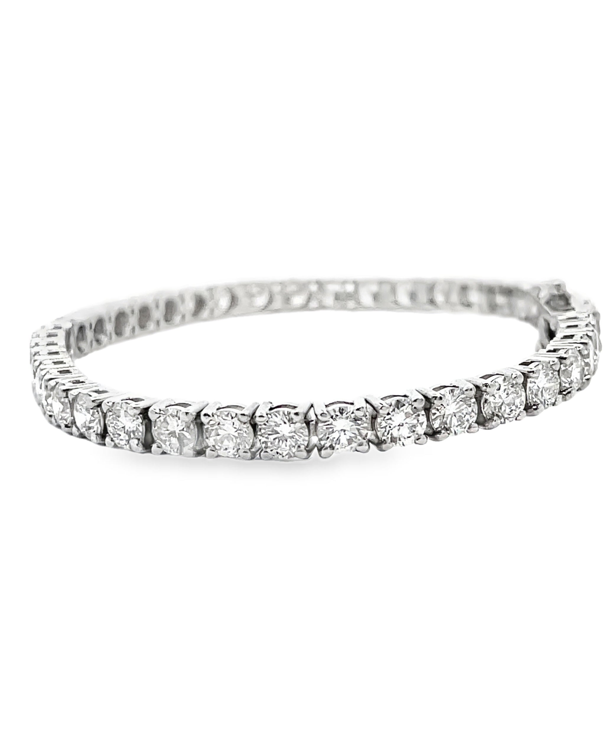 14K White Gold Lab Grown Tennis Bracelet