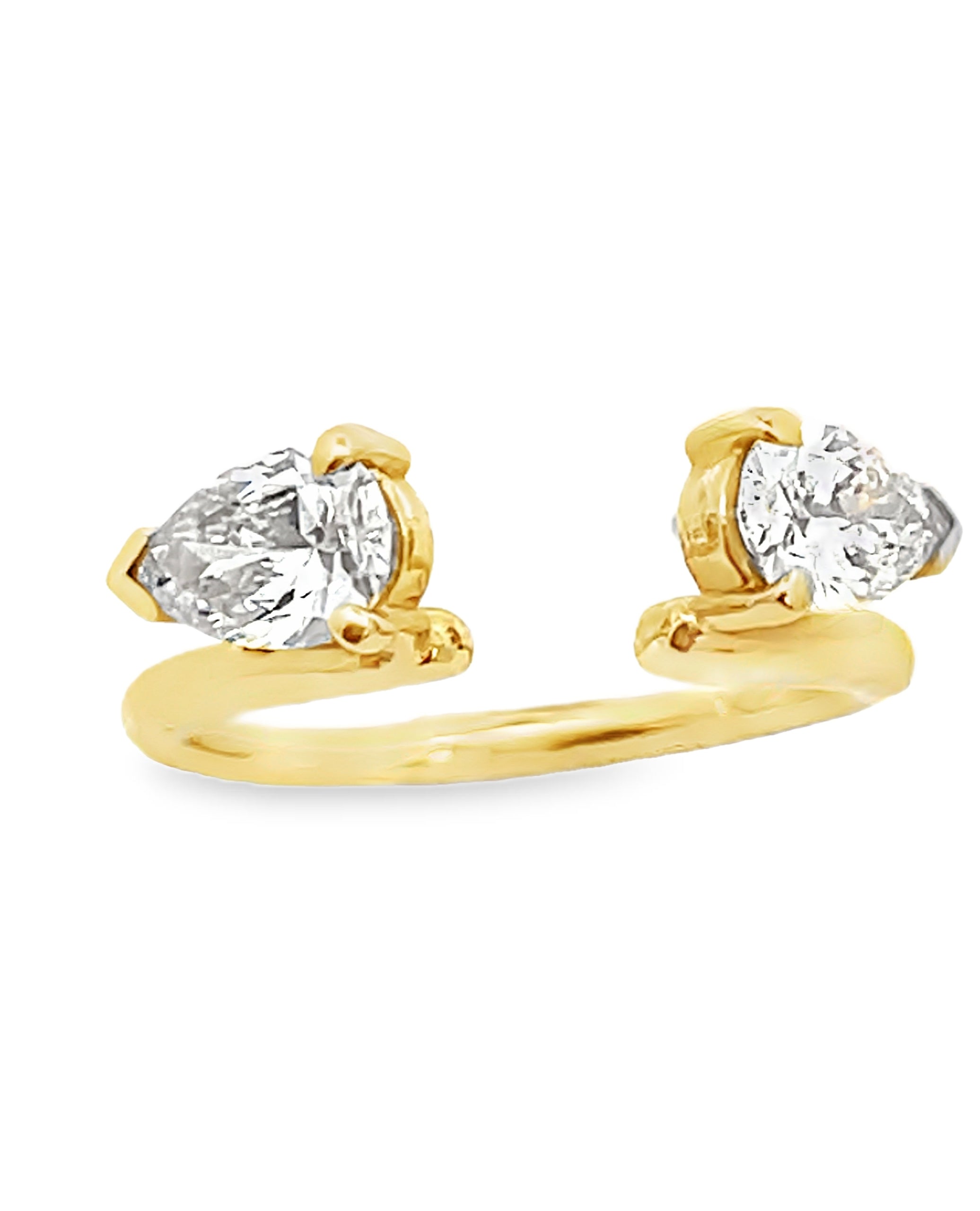 14K Yellow Gold Ring Insert with Lab Grown 1.00 Carat Diamonds