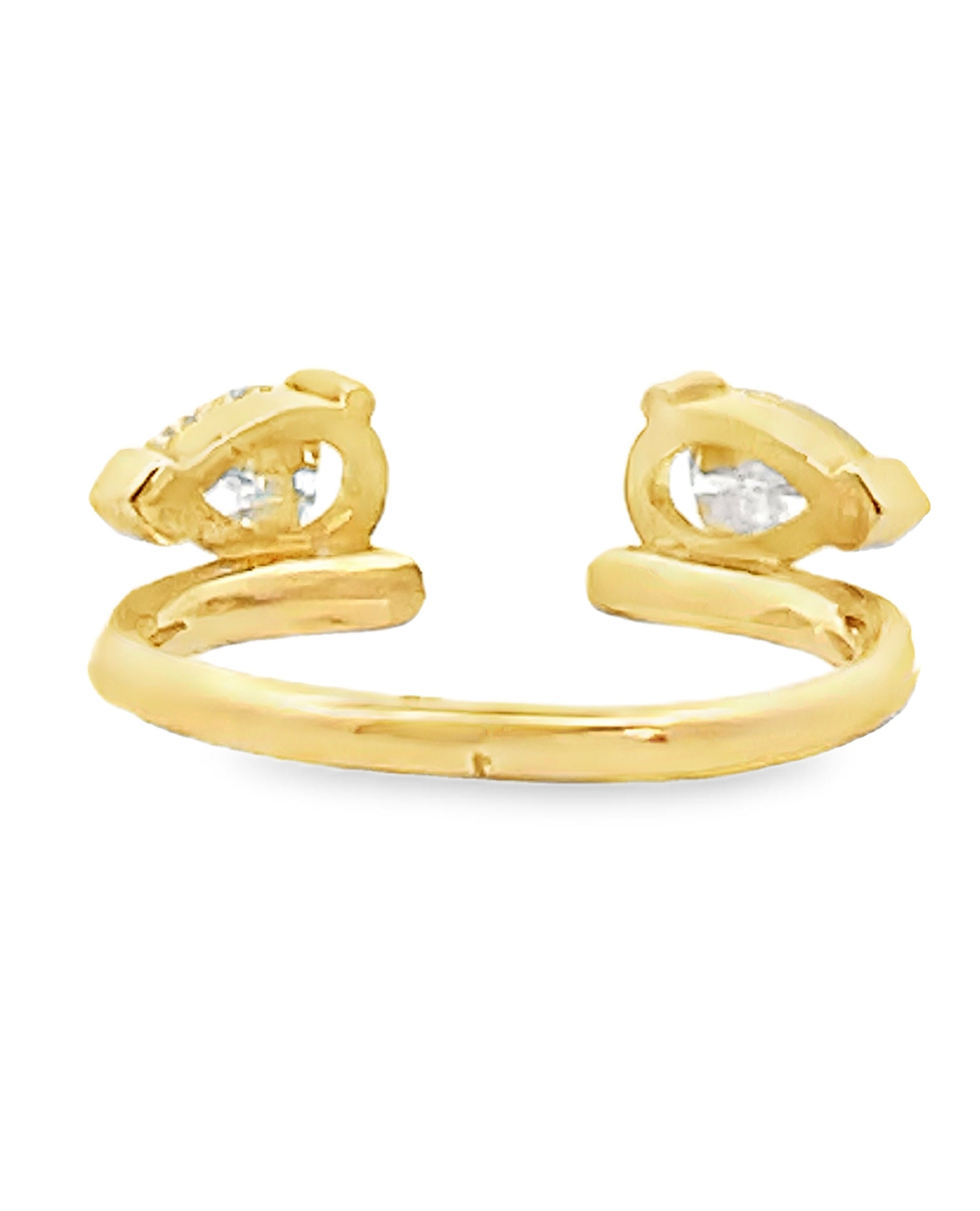 14K Yellow Gold Ring Insert with Lab Grown 1.00 Carat Diamonds