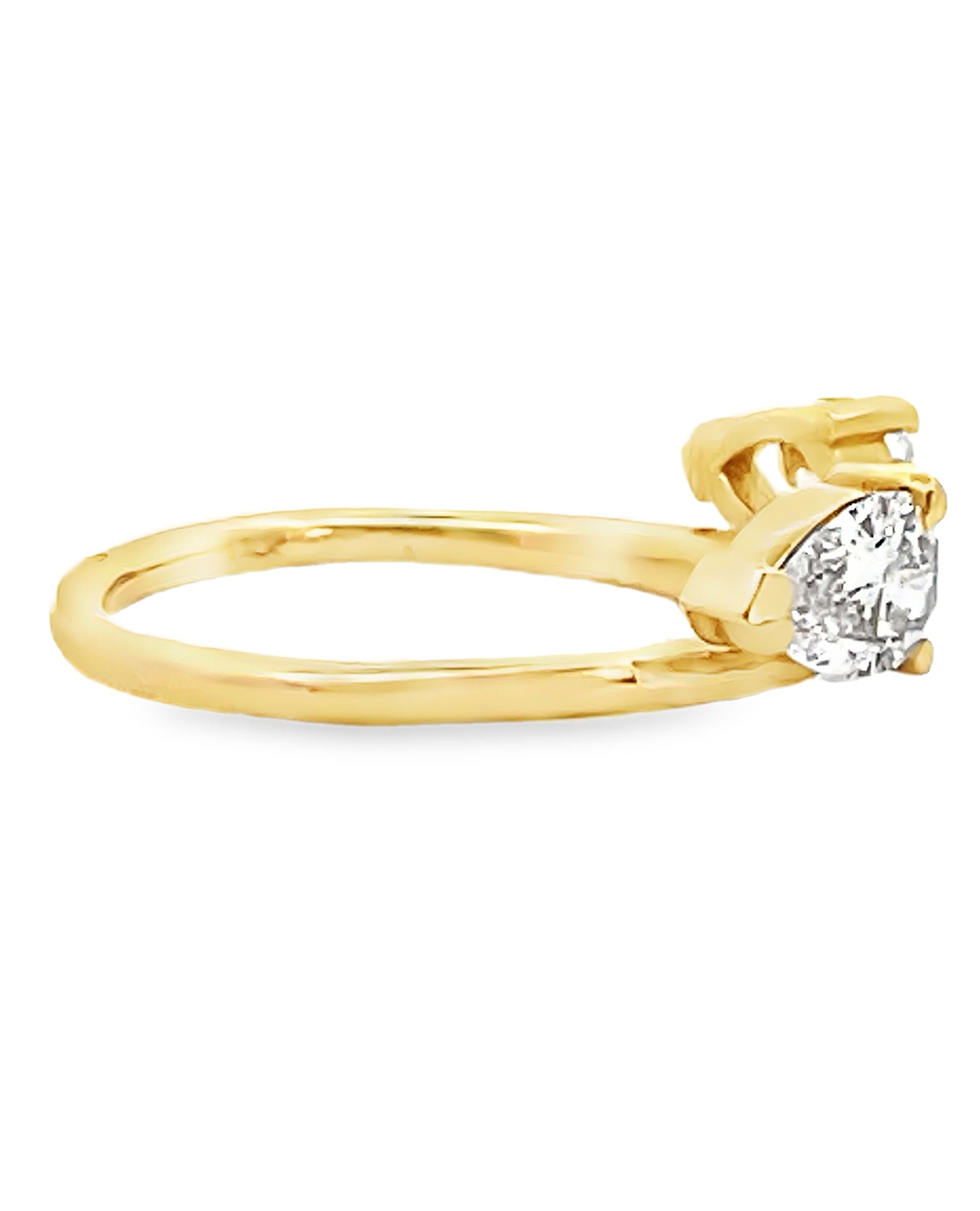 14K Yellow Gold Ring Insert with Lab Grown 1.00 Carat Diamonds