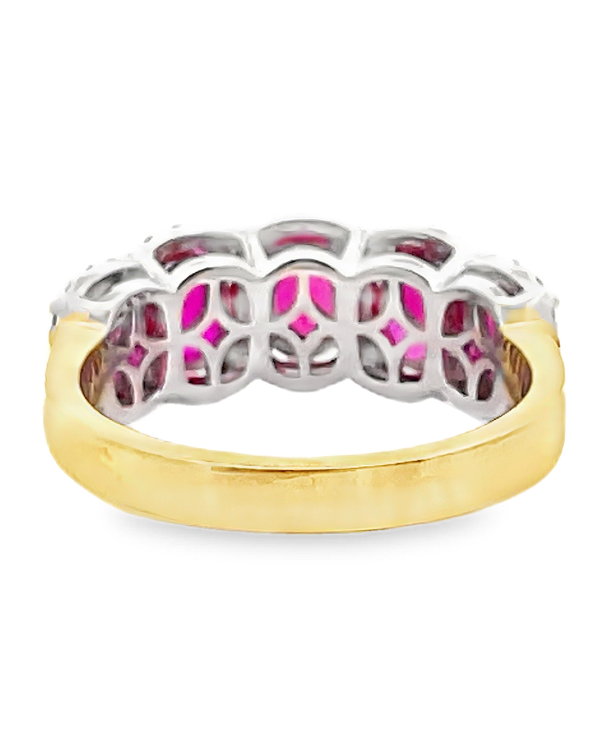 Simon G. MR2744 18K Gold Two Tone Ruby and Diamond Ring