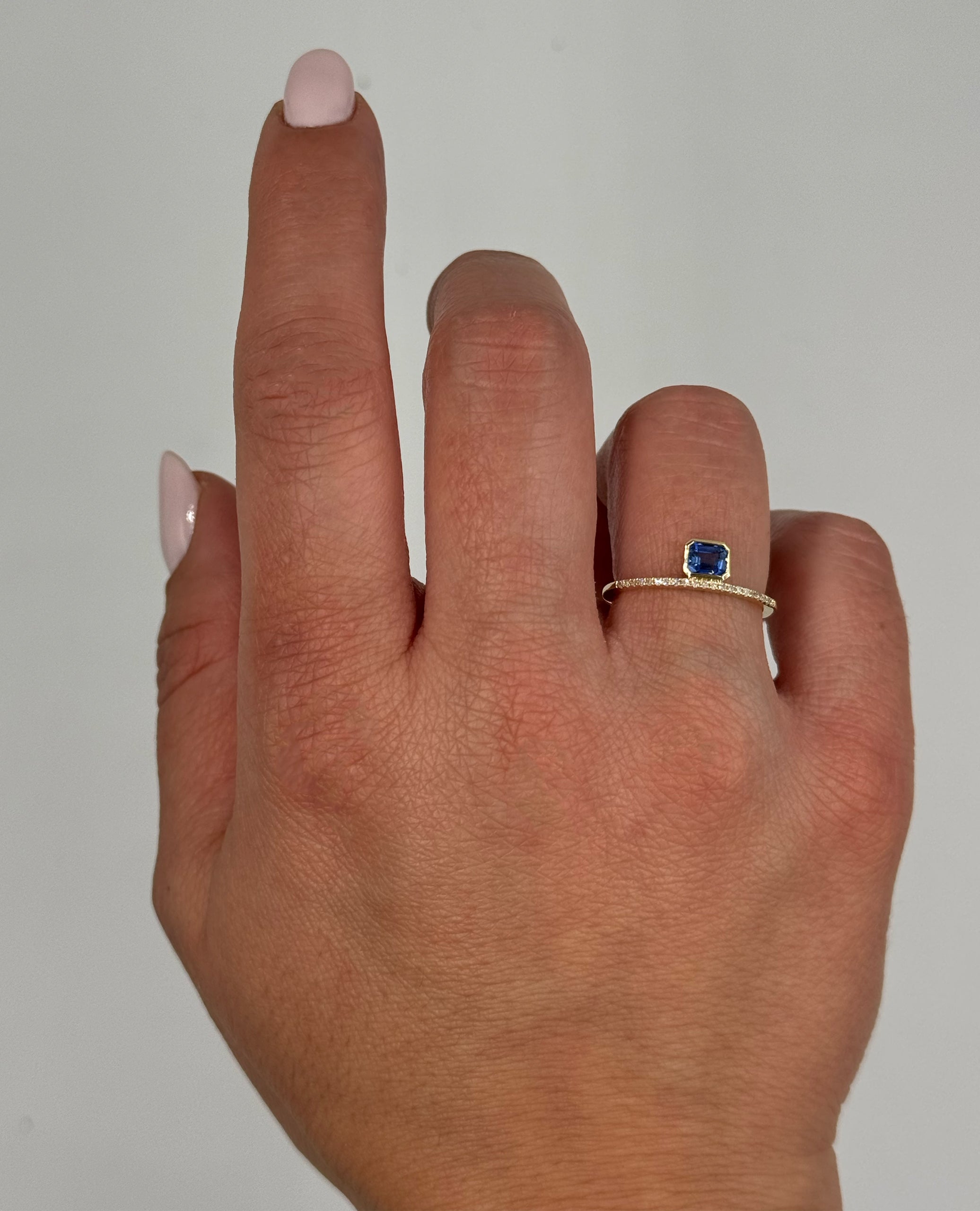 Meira T. 14K Yellow Gold Ring with Blue Sapphire & Diamonds