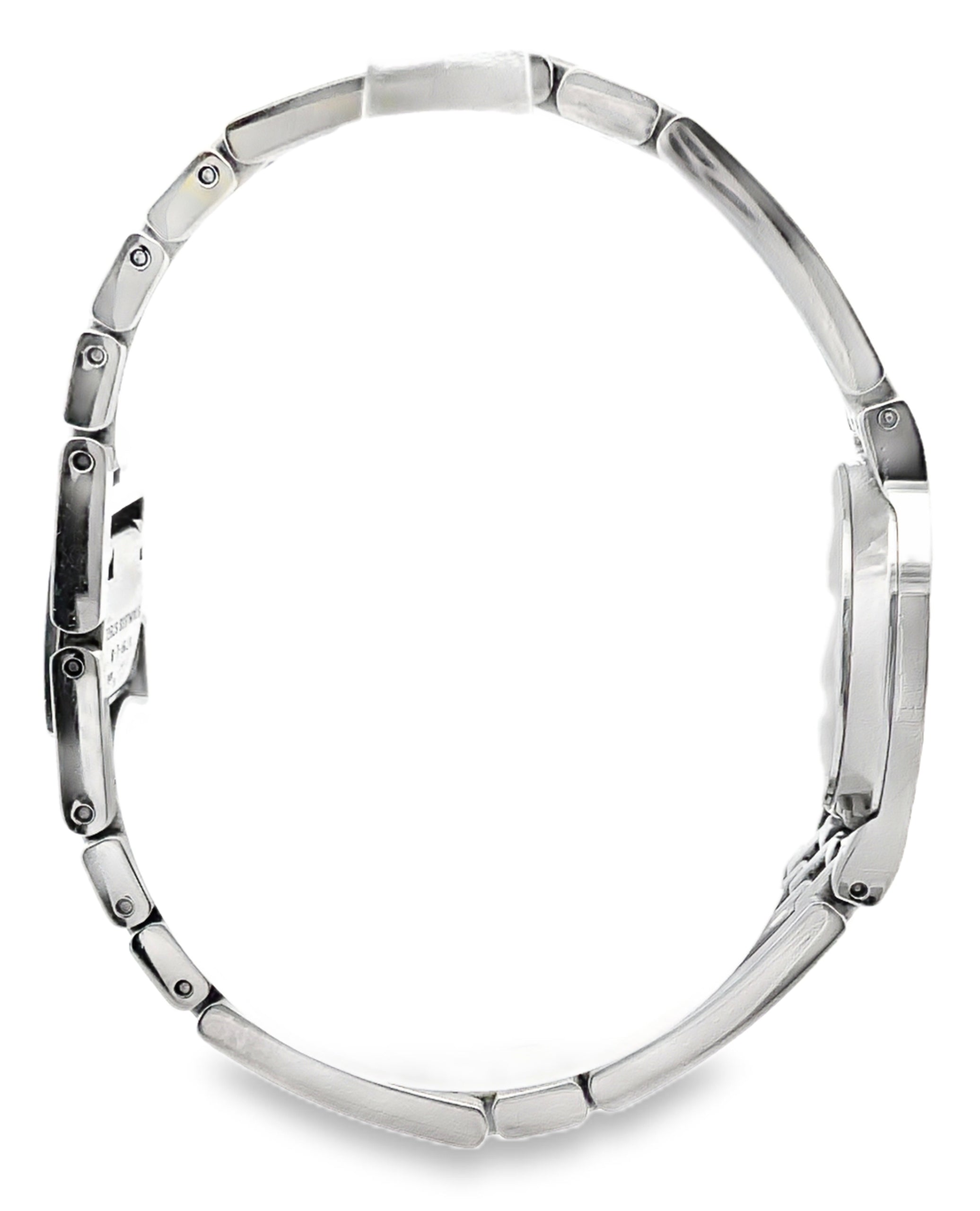 Pre-owned Movado Stainless Steel 20mm Black Dial with Stainless Steel Band