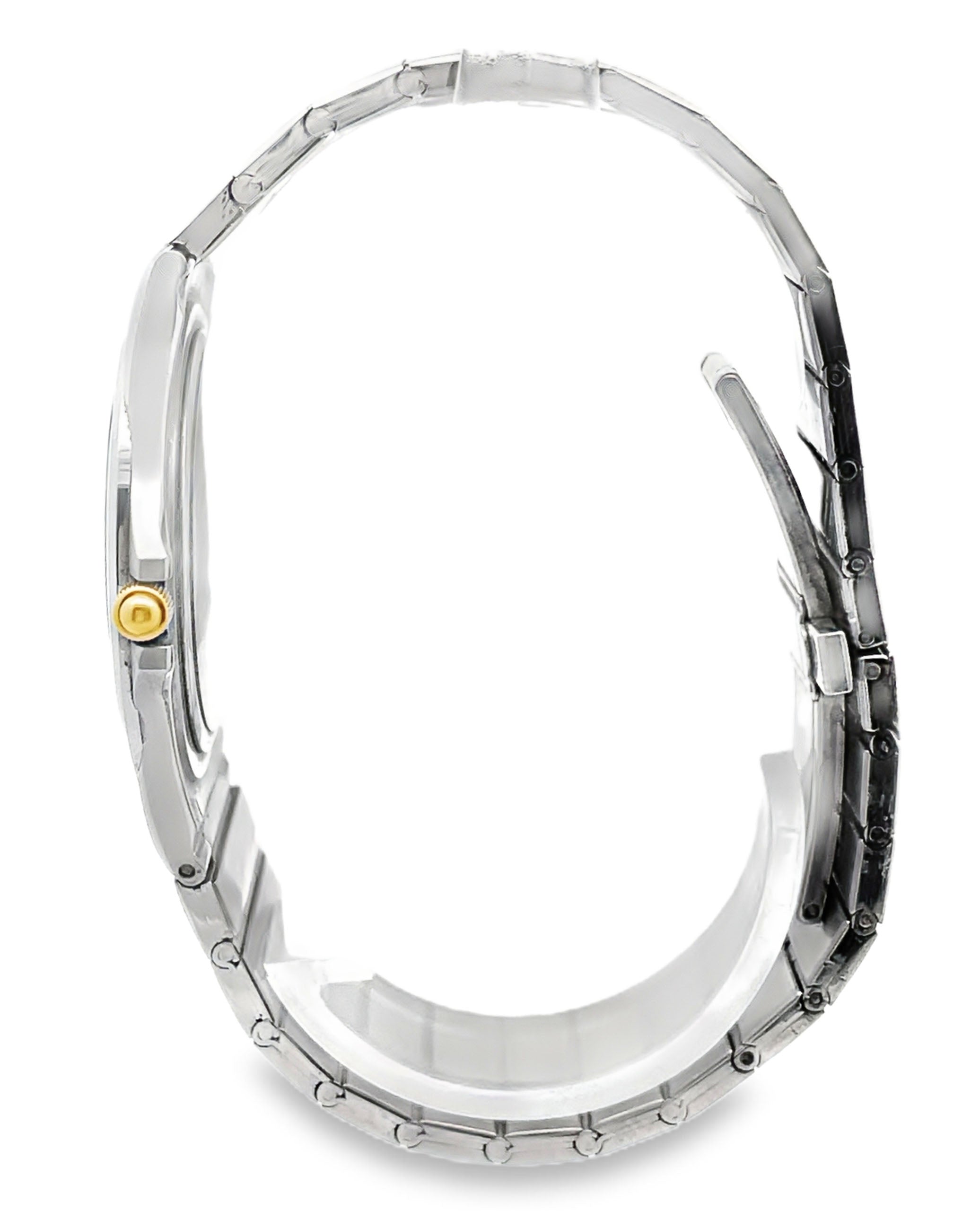 Pre-owned Movado Stainless Steel, 25mm Black Dial with Stainless Steel Band