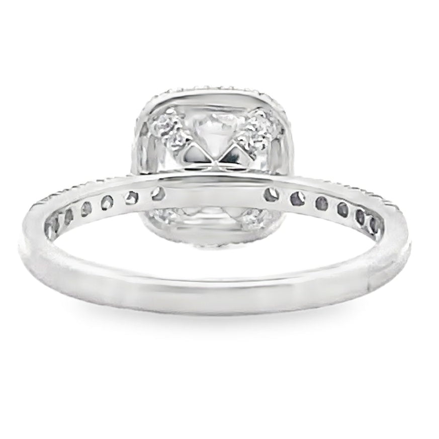 Simon G. MR2132 18K White Gold Engagement Ring Setting for 6.5 Millimeter Round Center Stone