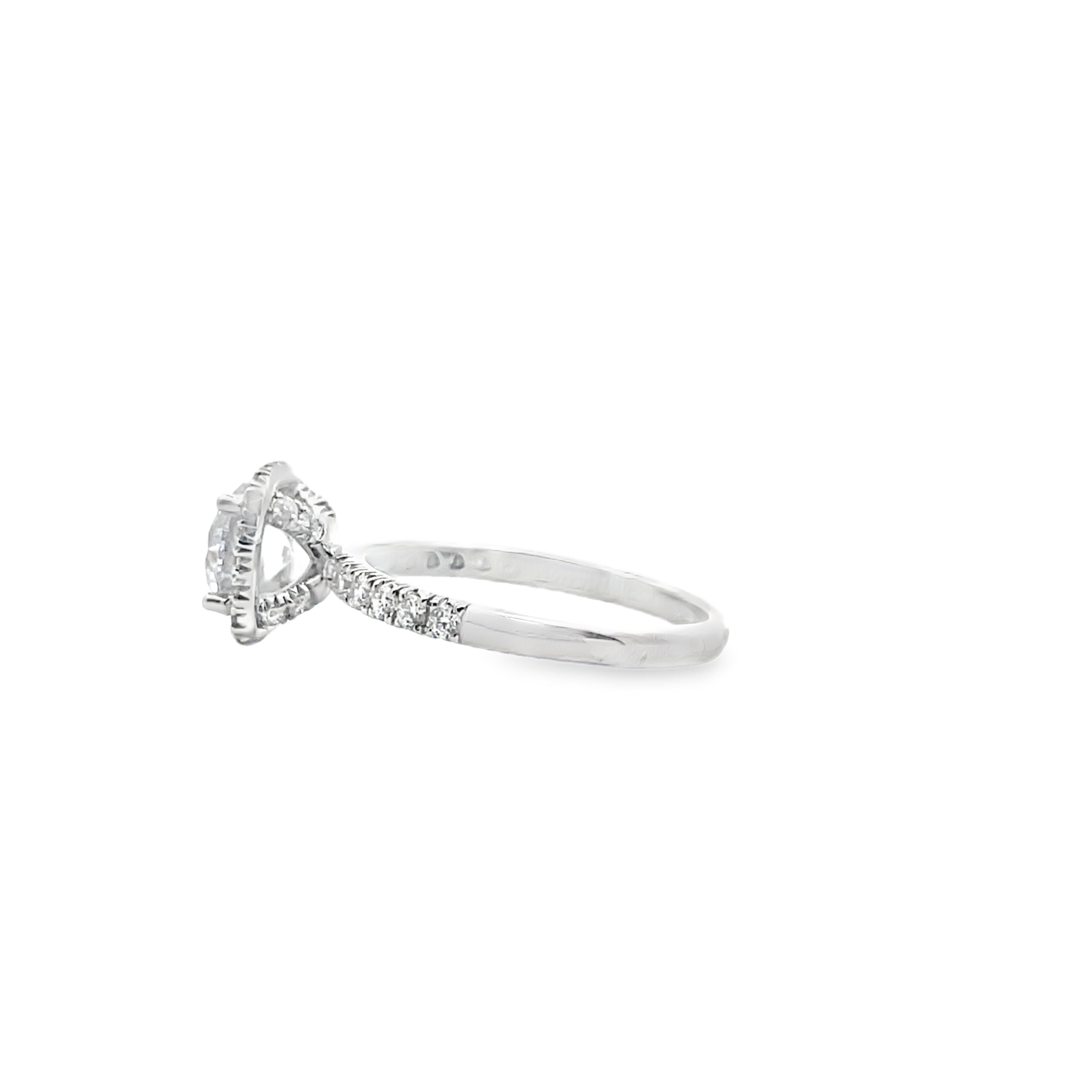 Simon G. MR2132 Engagement Ring Setting for 6.5 Millimeter Round Center Stone.