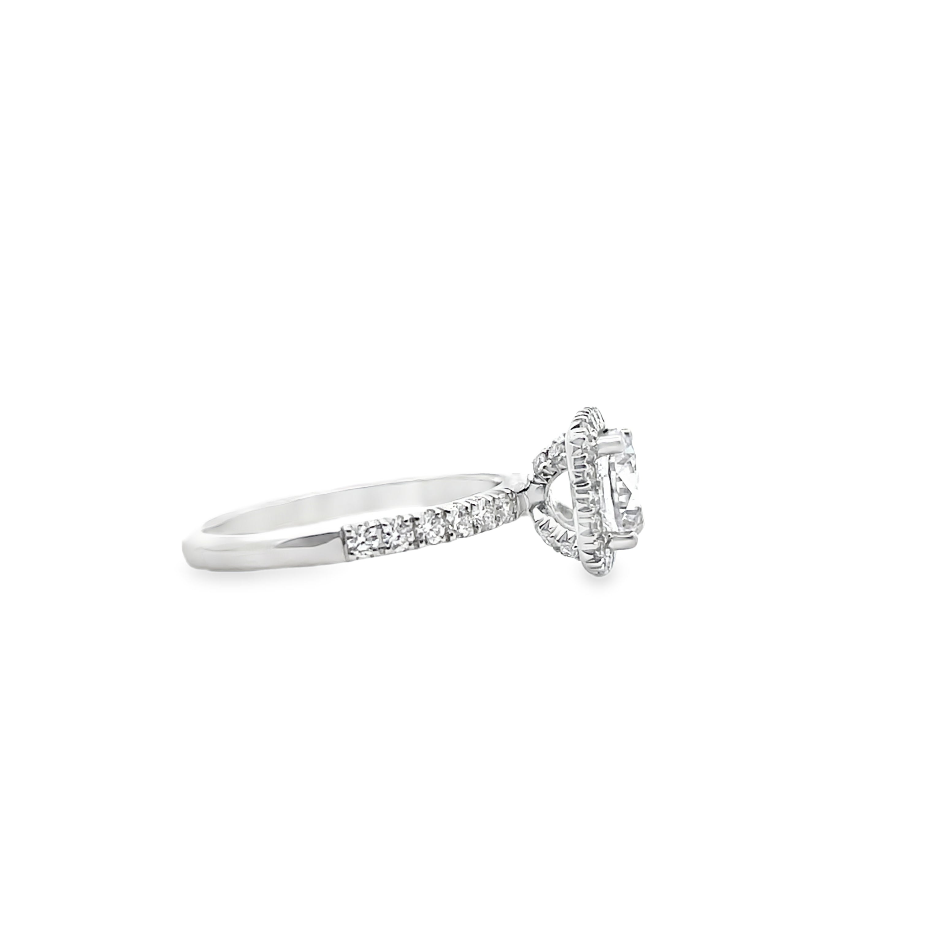 Simon G. MR2132 Engagement Ring Setting for 6.5 Millimeter Round Center Stone.
