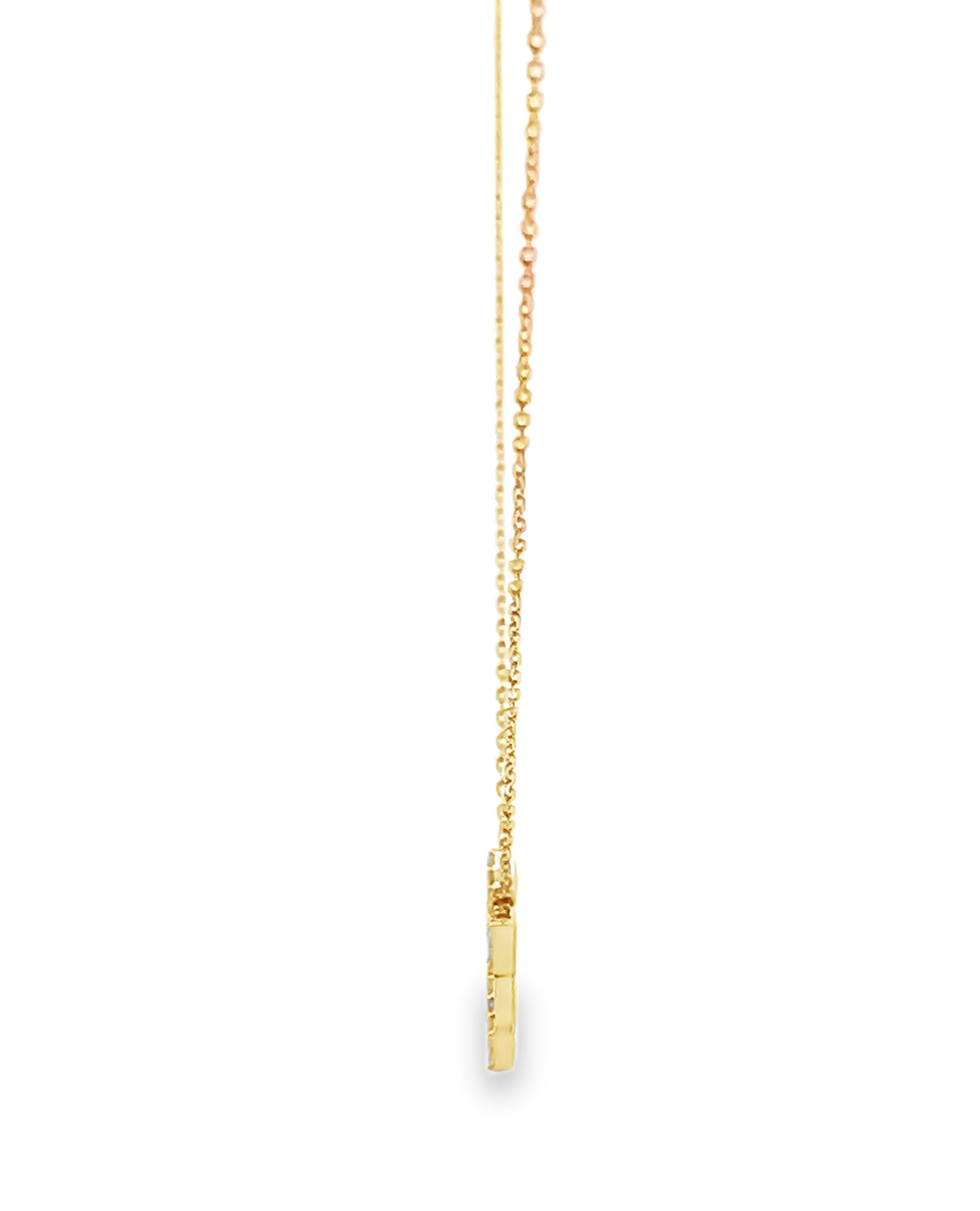 18K Yellow Gold Star of David Necklace
