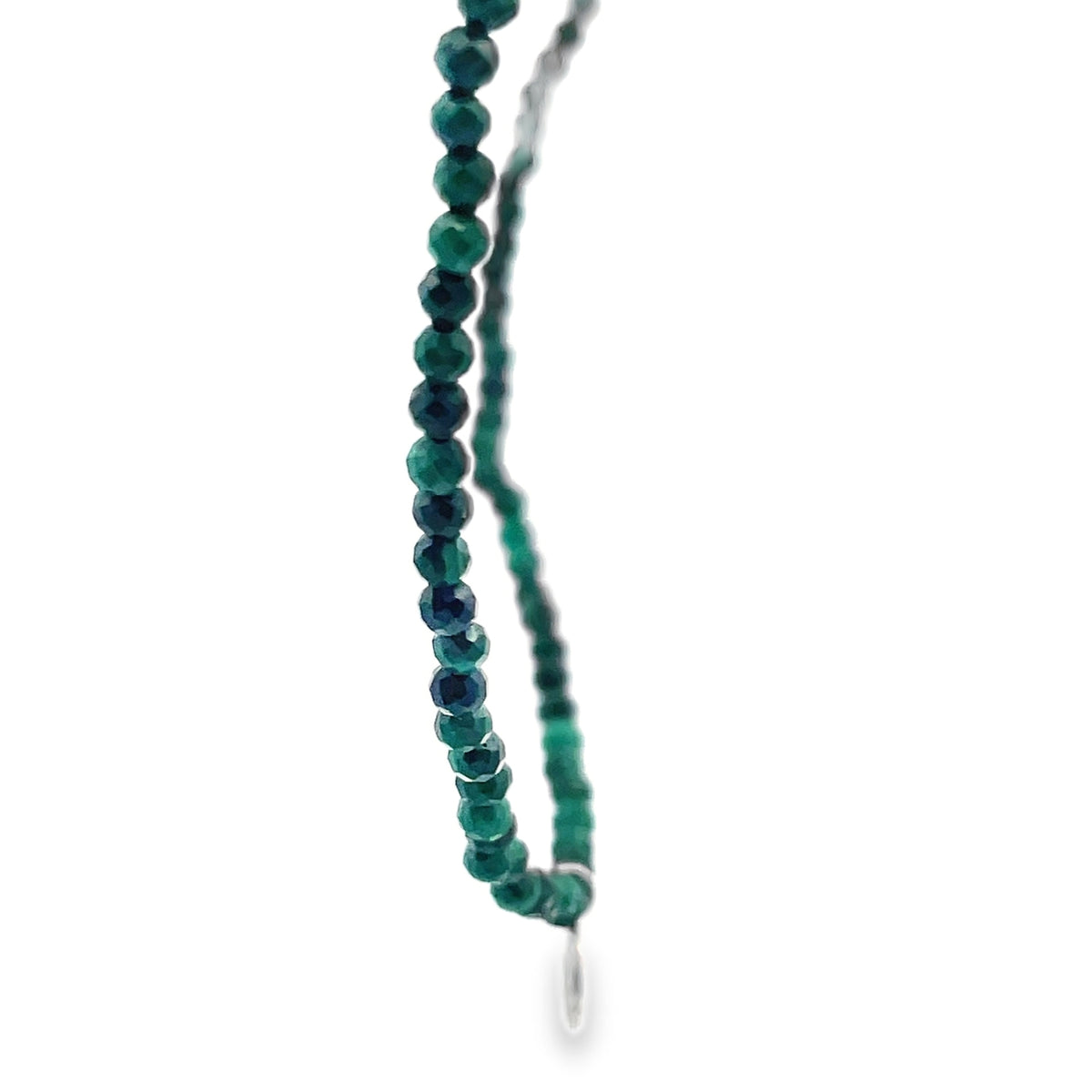 Meira T N11324/YT 9K White Gold Turquoise & Diamond Adjustable Necklace