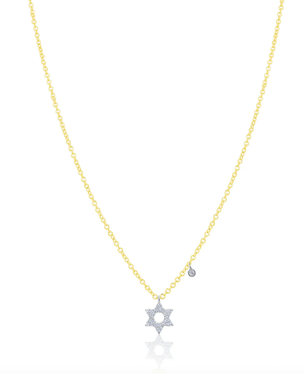 Meira T. N14610/TY 14K Yellow Gold Jewish Star Necklace