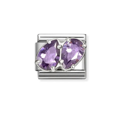 Nomination Composable 330329/14 Purple Double Teardrops