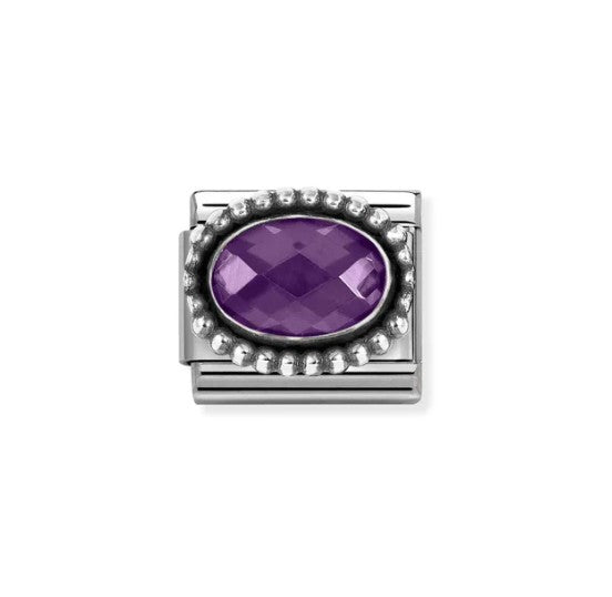 Nomination Composable 330607/001 Oval Faceted Violet CZ
