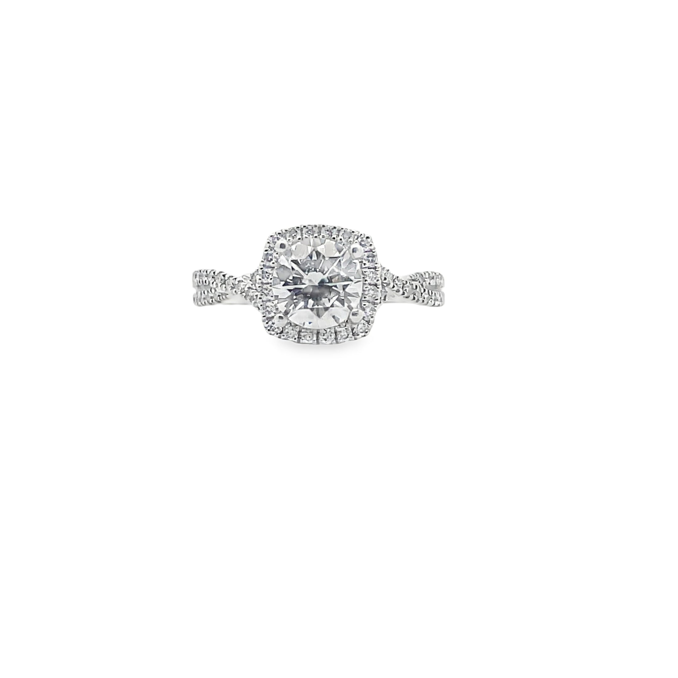 Simon G. NR468 Engagement Ring and Wedding Band Set