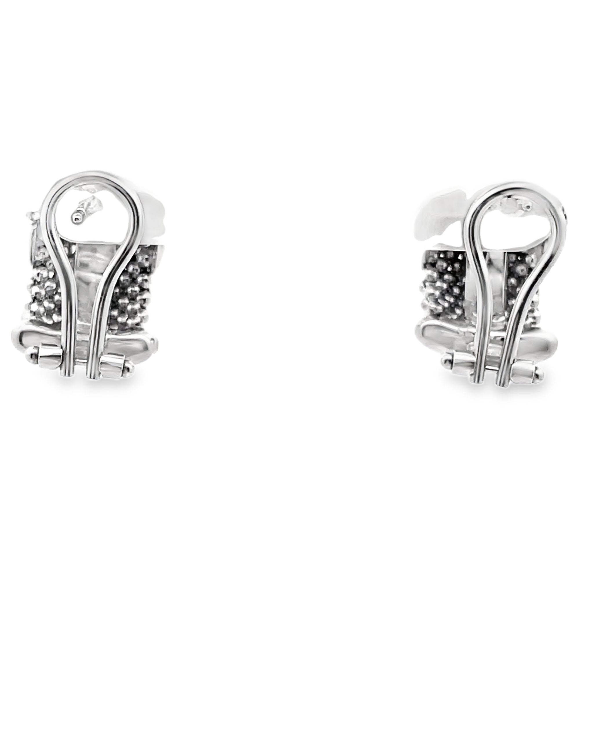 Marcello Pane Sterling Silver Drop Earrings with Cubic Zirconia