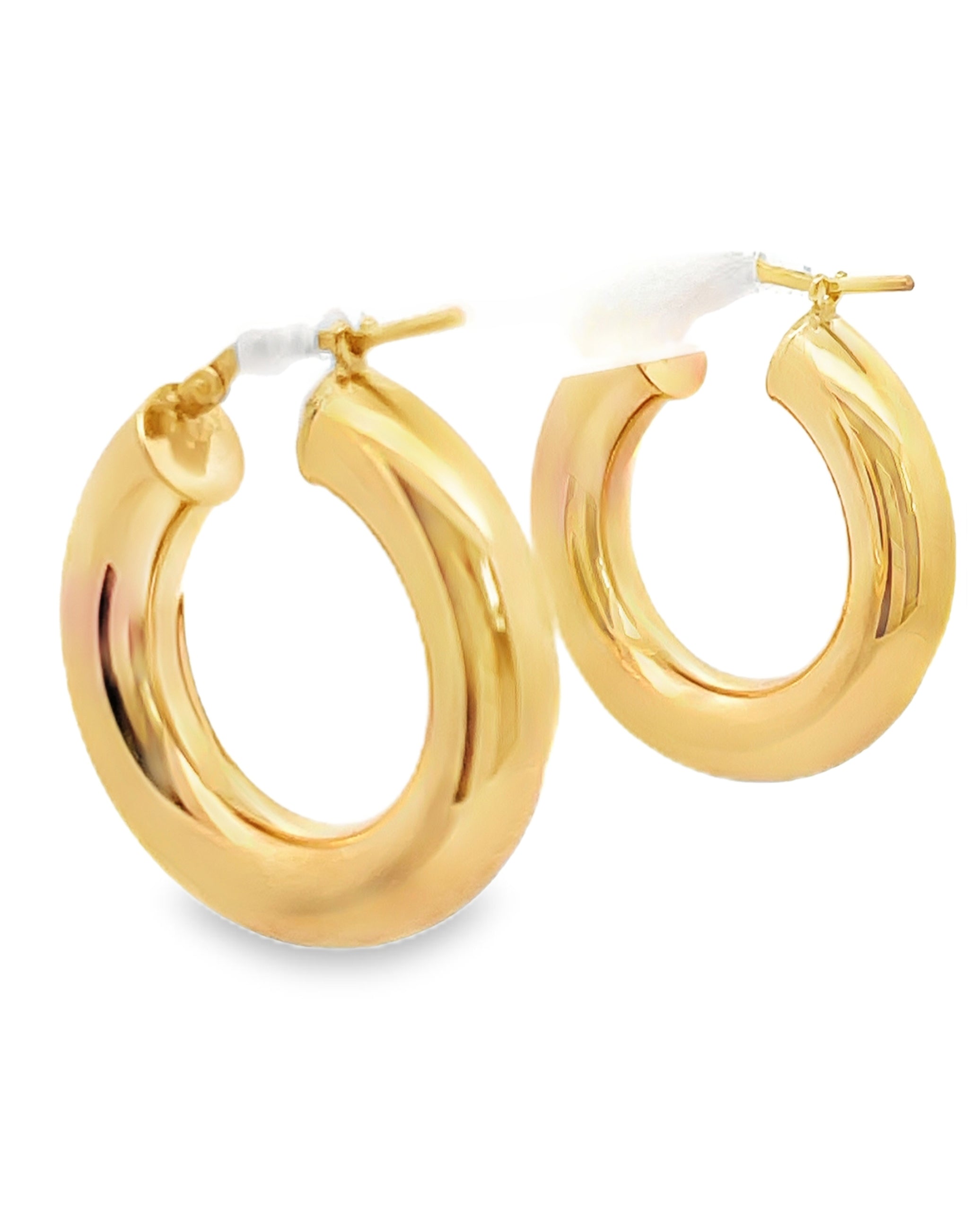Marcello Pane ORSA 002 2.5 Centimeter Diameter Creole Earrings With Gold Overlay
