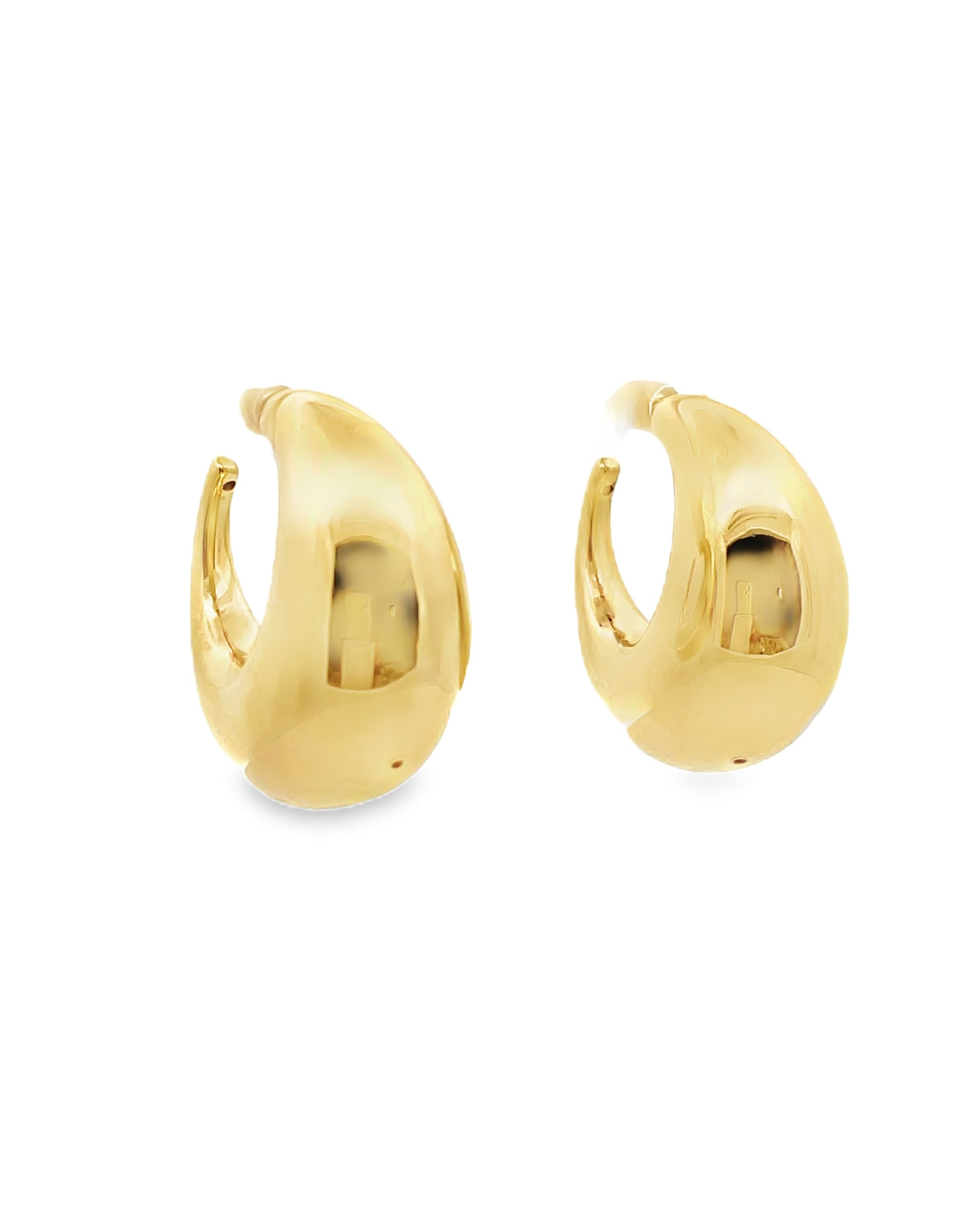 Marcello Pane OR 1183 Sterling Silver Hoop Earrings with 18K Yellow Gold Overlay