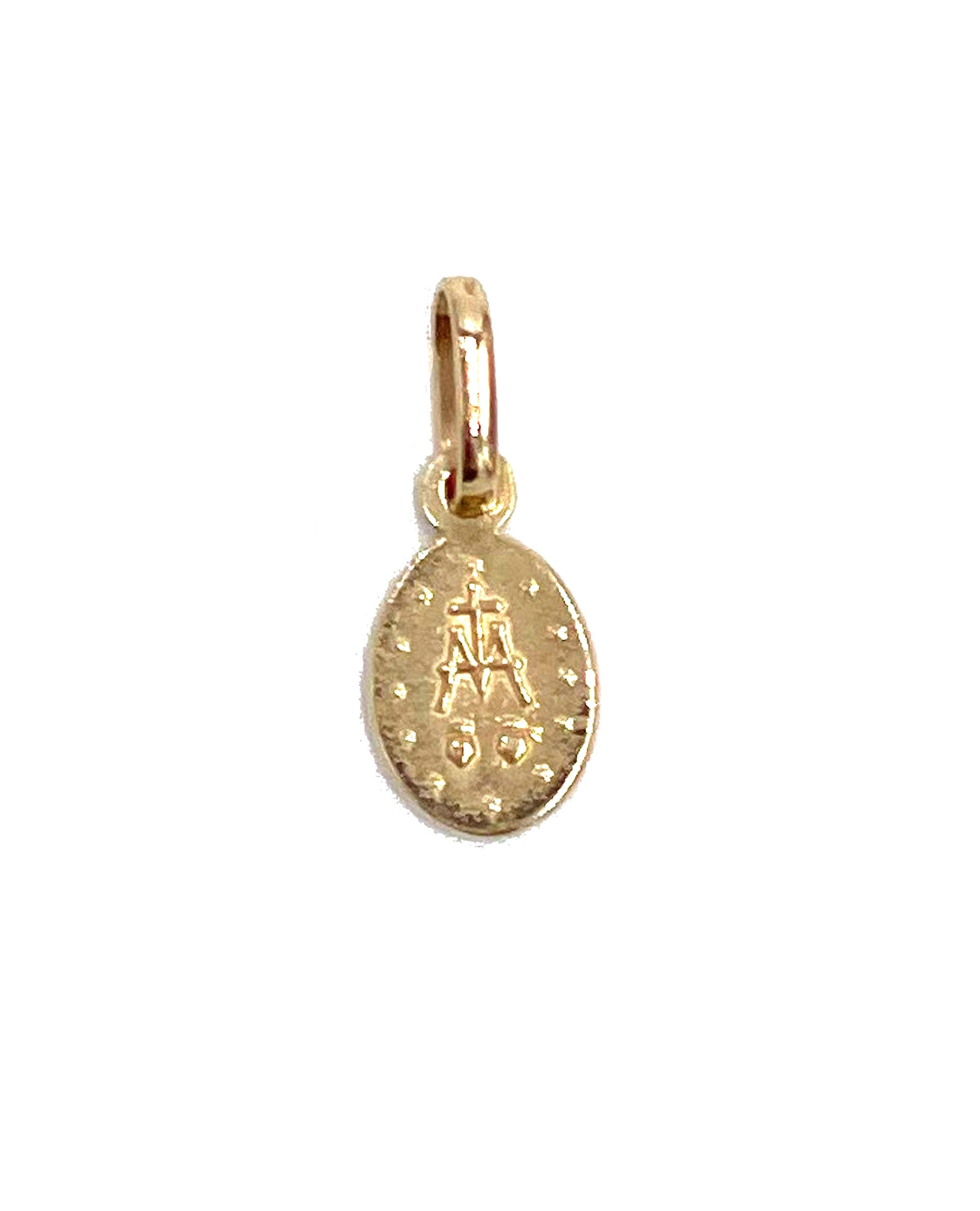 14K Yellow Gold Mini Miraculous Medal