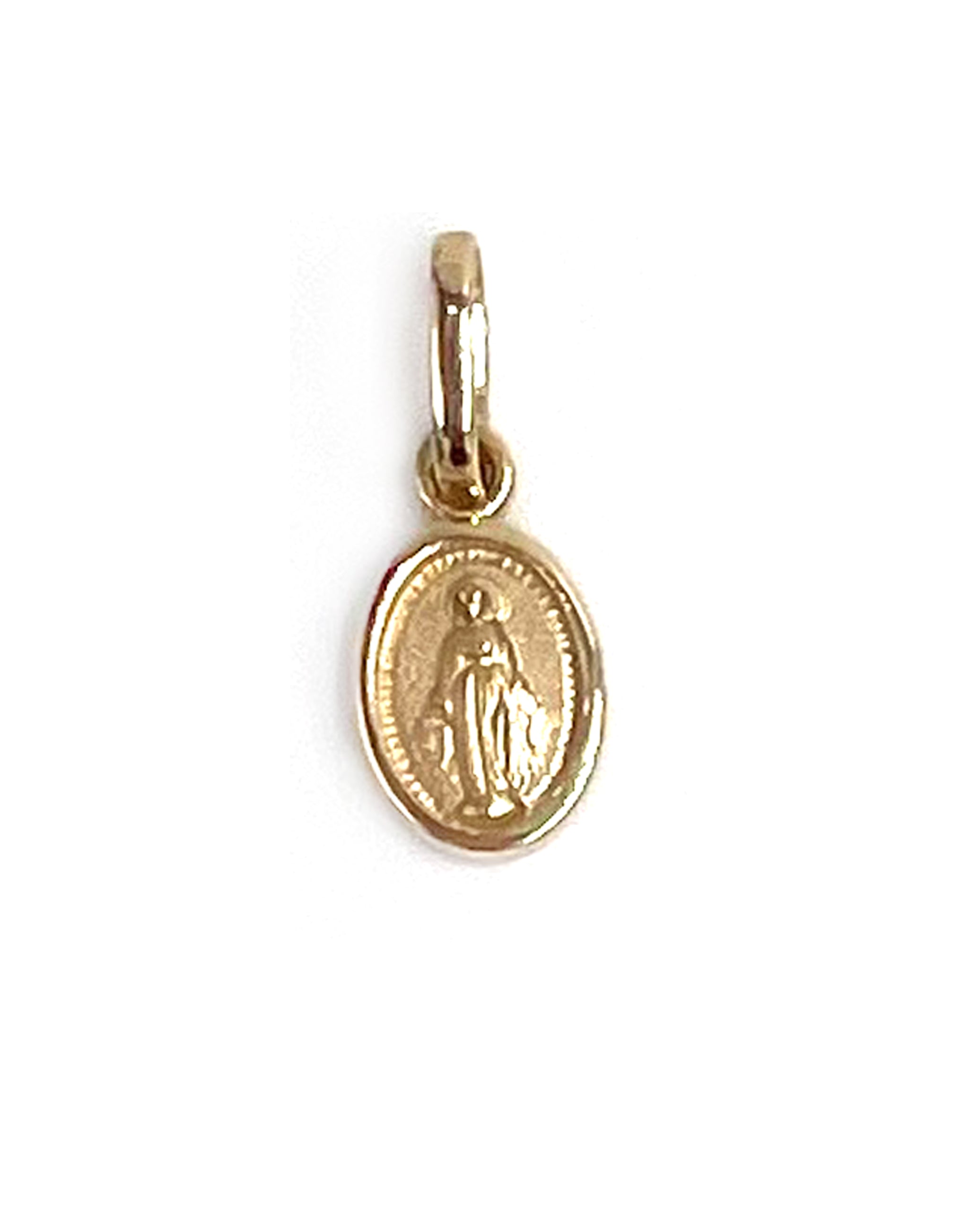 14K Yellow Gold Mini Miraculous Medal