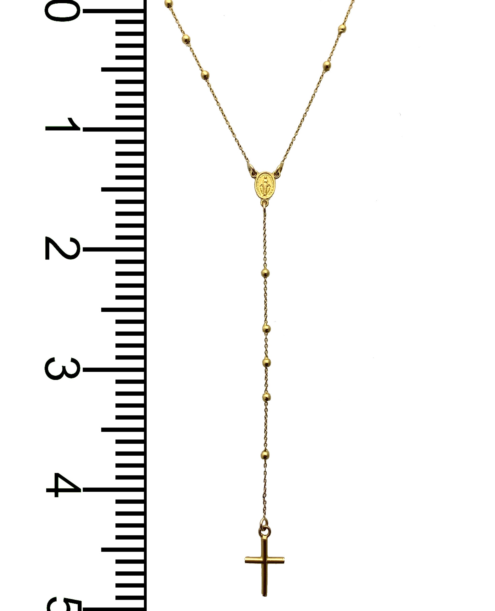14K Mini Rosary Necklace