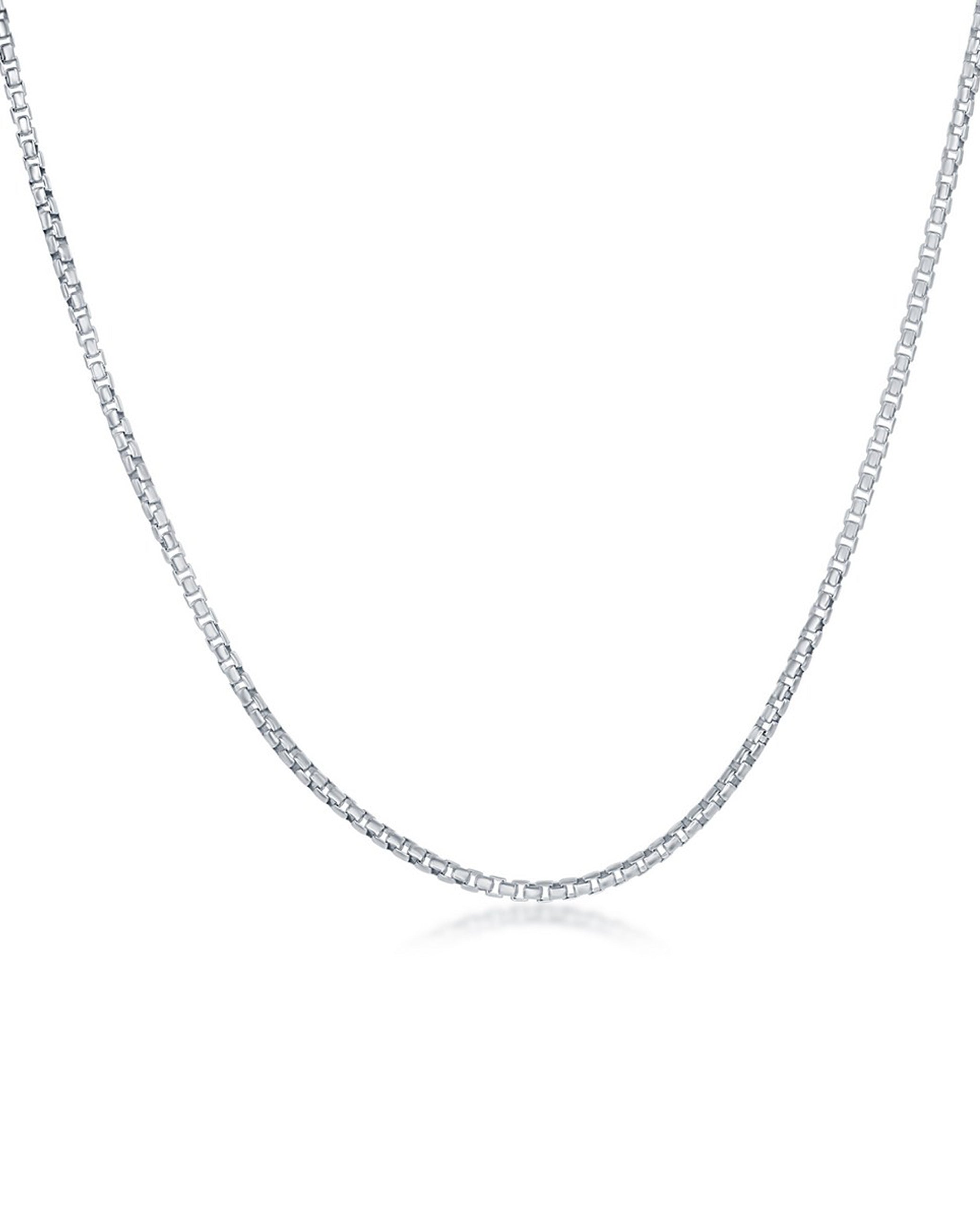Sterling Silver 0.85mm Mini Round Box Chain