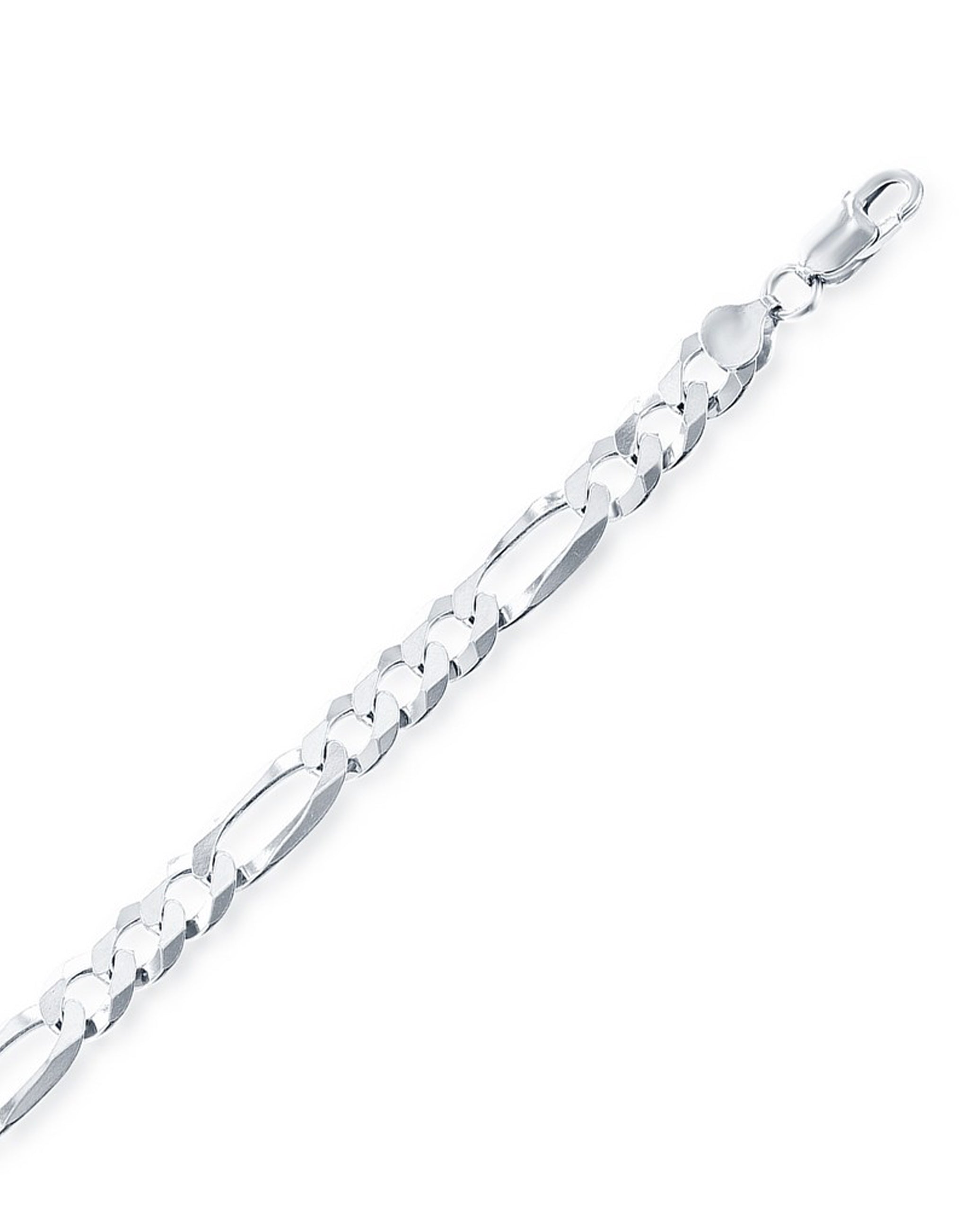 Sterling Silver 5.8mm Figaro Chain 22 Inches Long