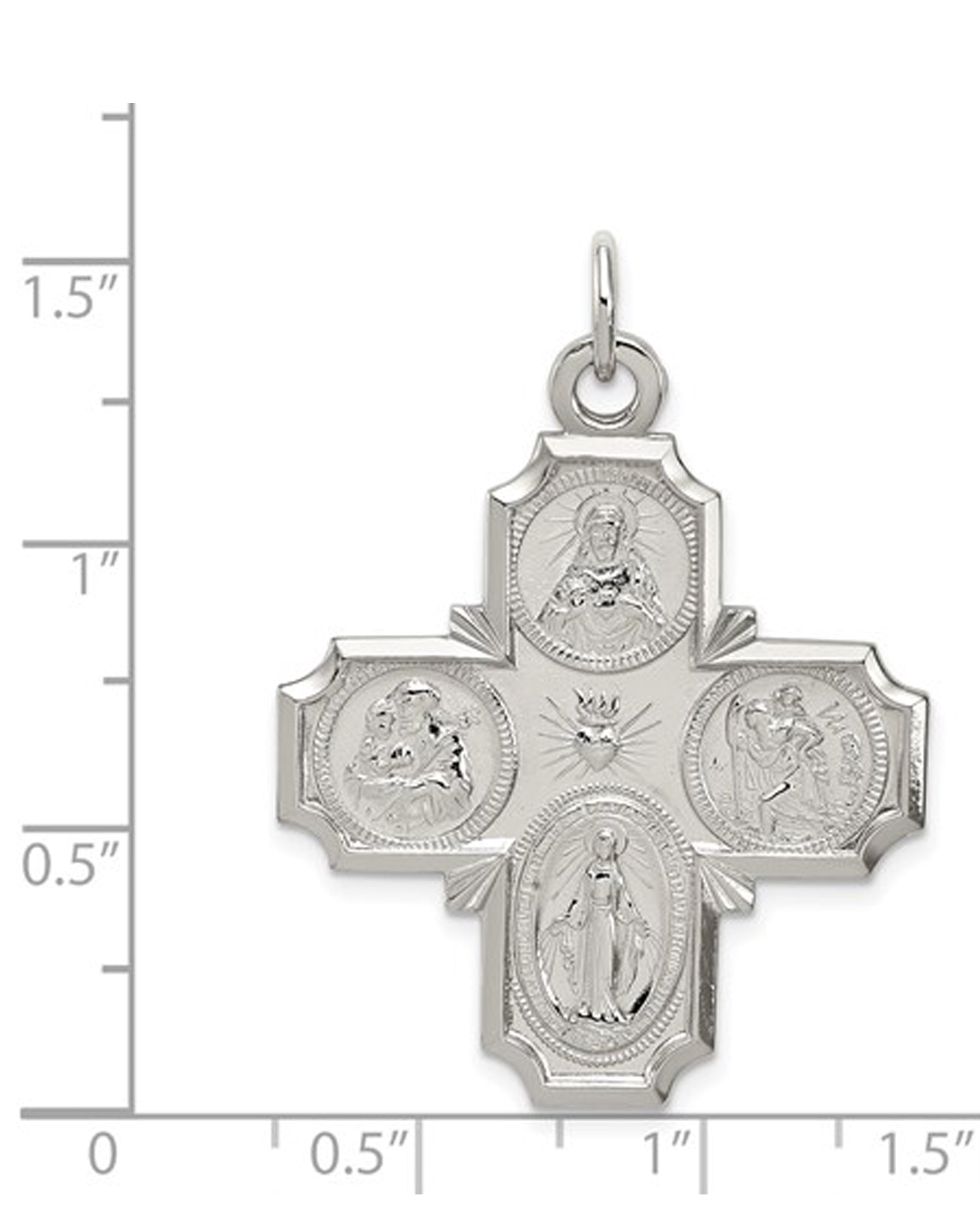 Sterling Silver Four Way Cross