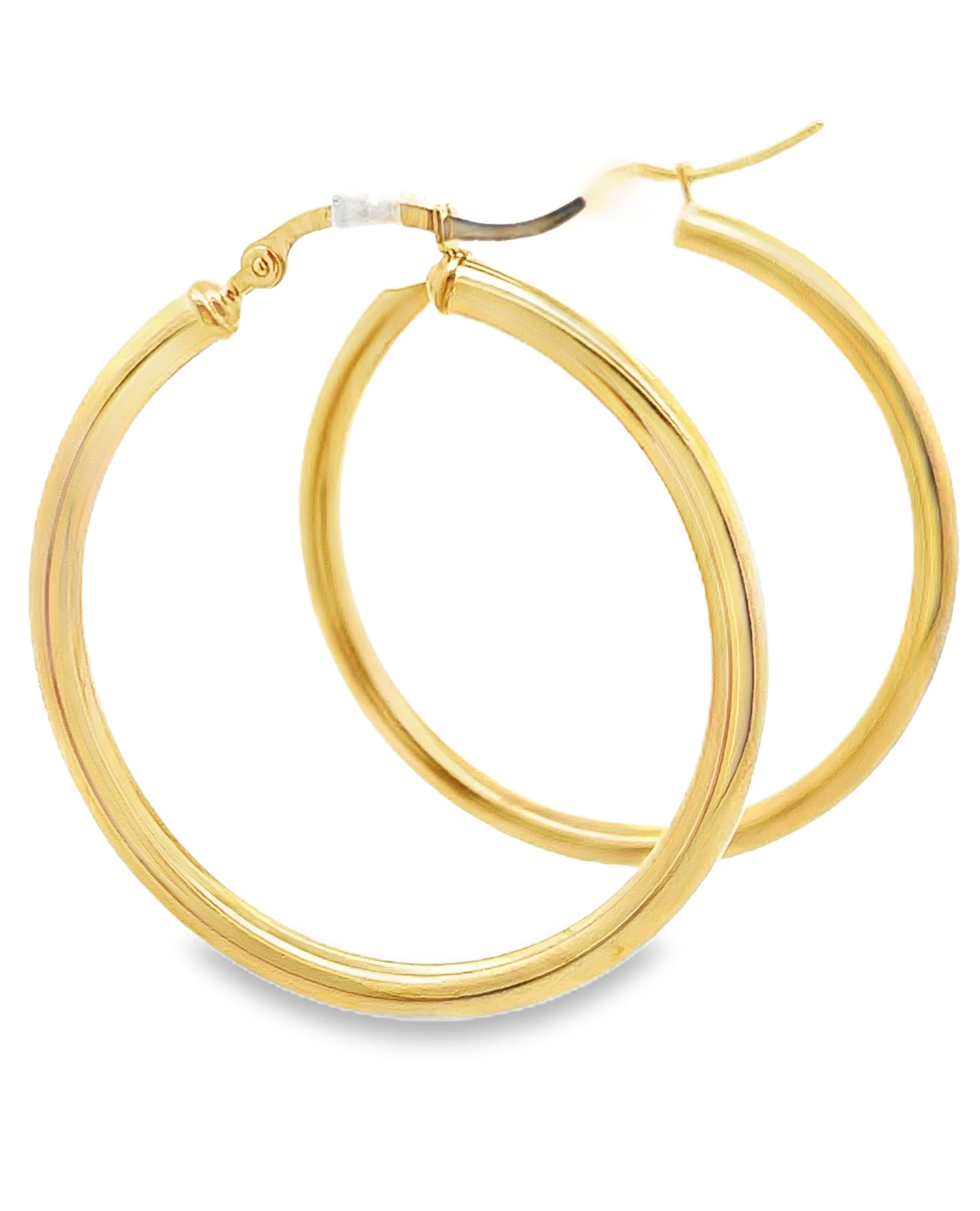 14K Yellow Gold Hoop Earrings