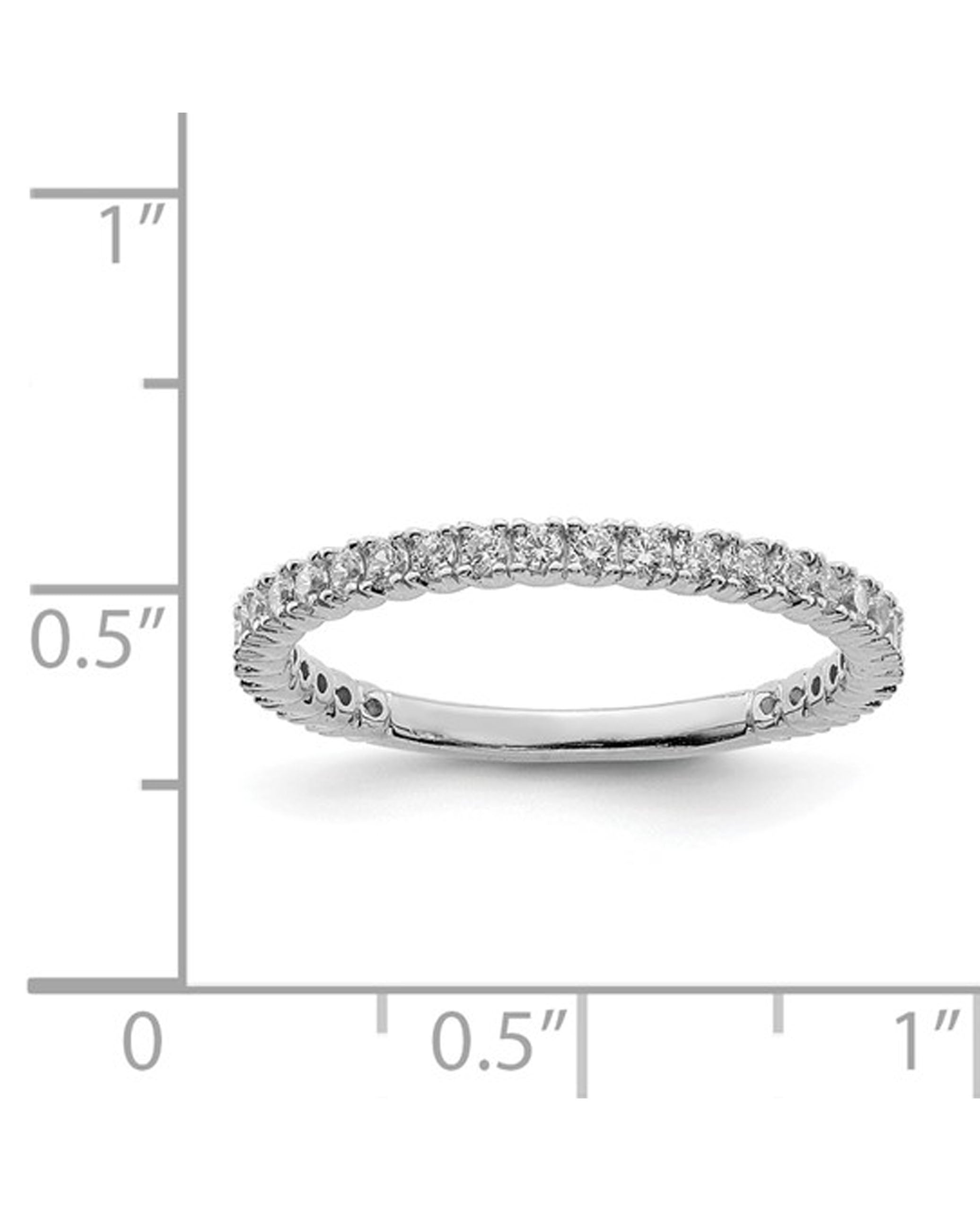 Sterling Shimmer Sterling Silver Band with Cubic Zirconia