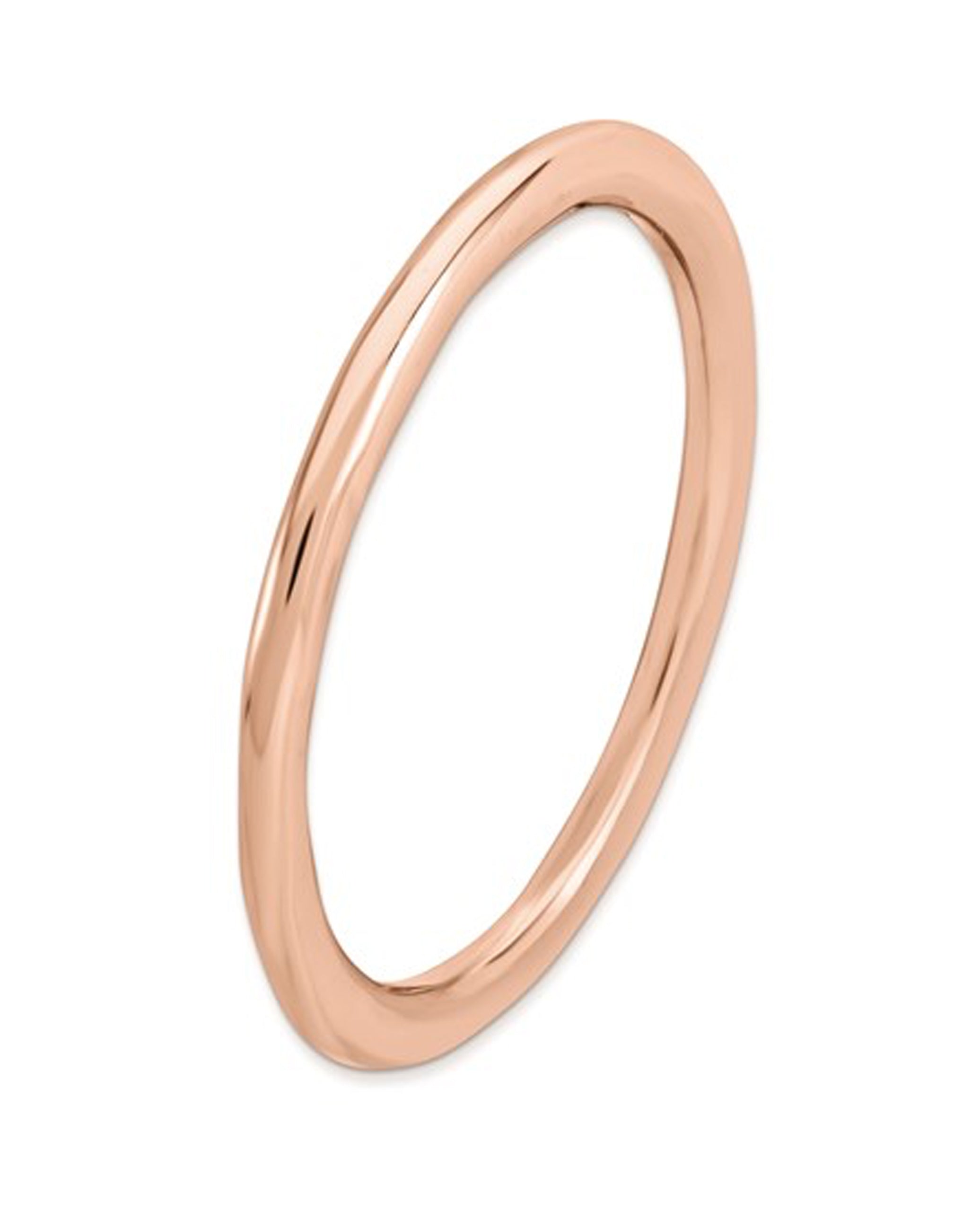 Sterling Silver & Pink Gold Plated Band