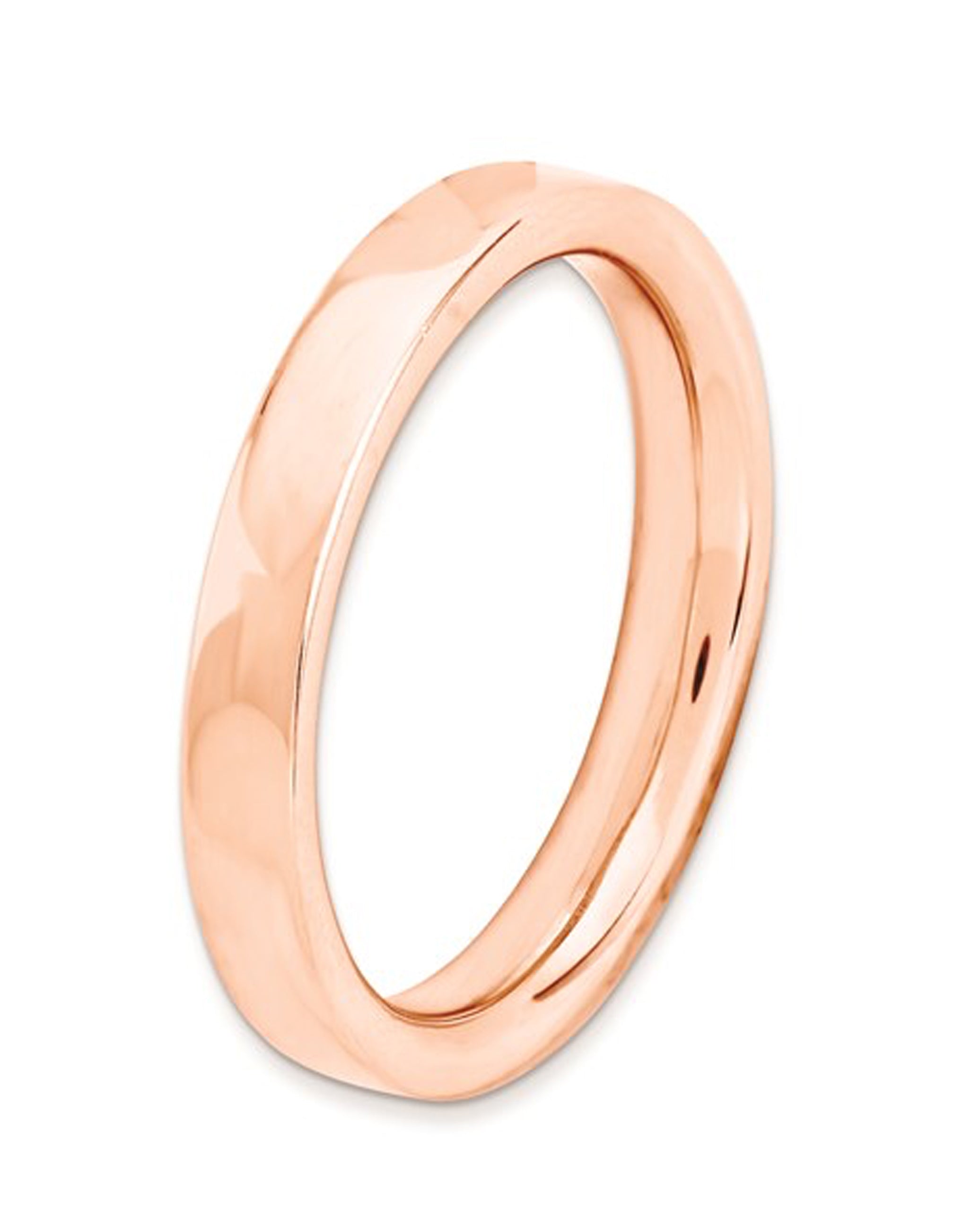 Sterling Silver & Pink Gold Plated Band